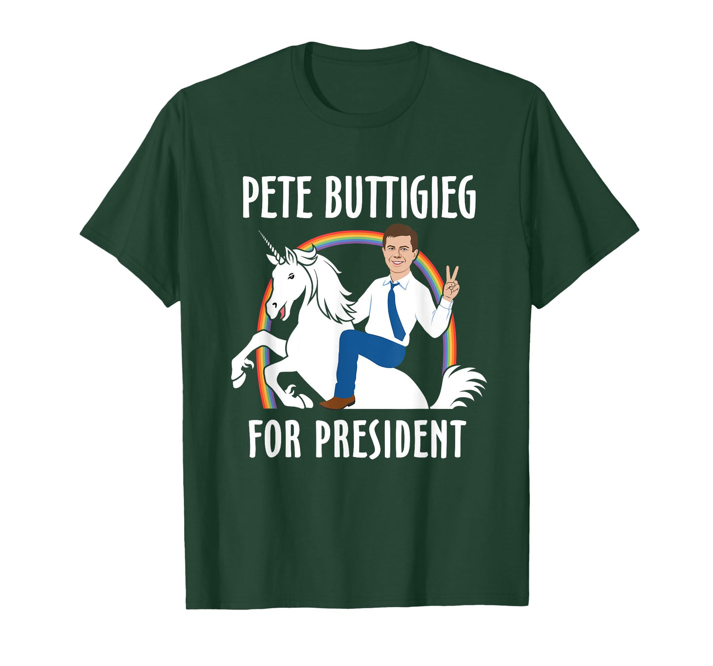 Pete Buttigieg For President Riding Unicorn Funny 2020 T-Shirt