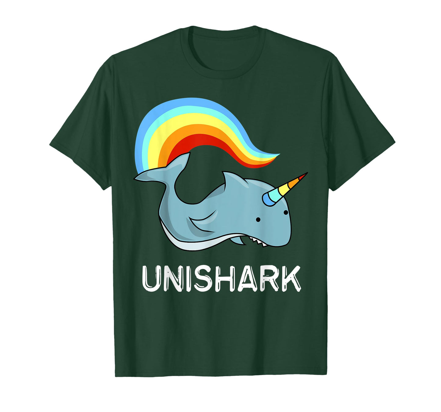 Unishark Unicorn and Shark Flying Awesome Tee Gift T-shirt