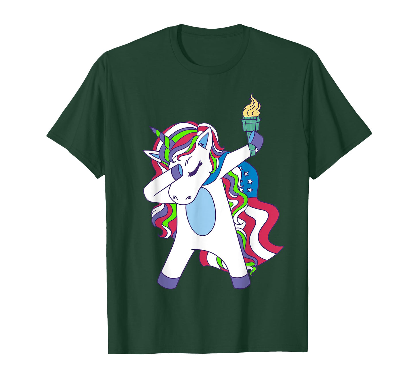 Unicorn Dabbing USA Patriotin Women's Unicorn T-Shirt