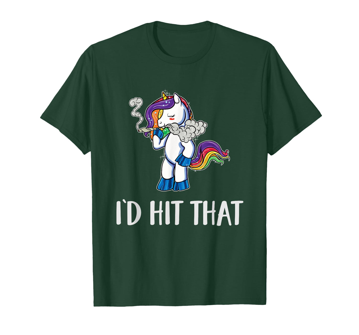 Funny Weed Shirts Stoner Unicorn Pothead 420 Id Hit That T-Shirt