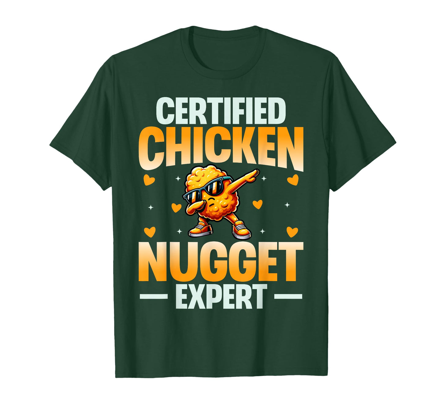 Chicken Nugget Shirt Gifts Store Unisex Adults Kids T-Shirt Black Small Certified Chicken Nugget Expert Funny T-Shirt
