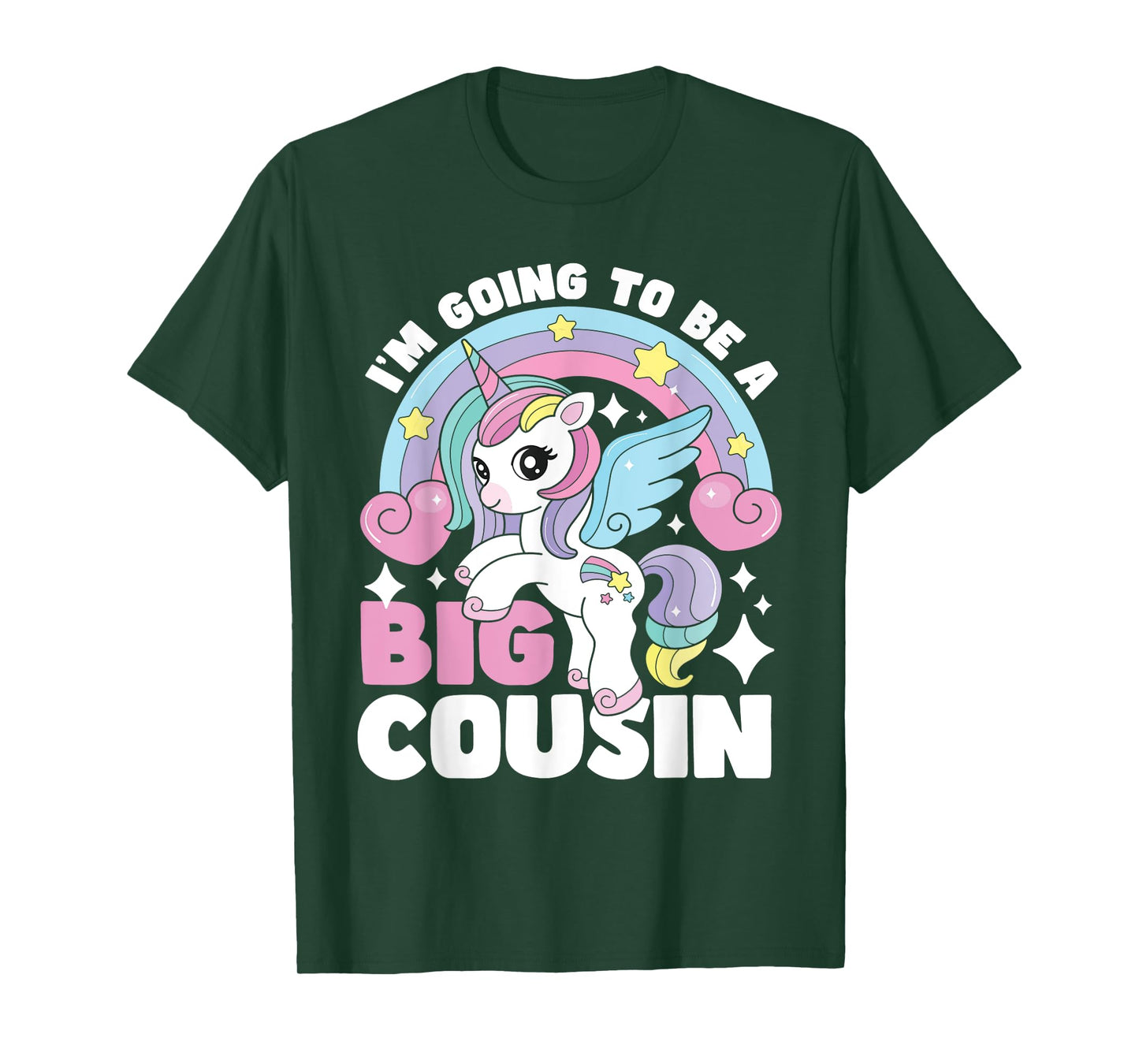 I'm Going To Be A Big Cousin - Unicorn Gender Reveal Family T-Shirt