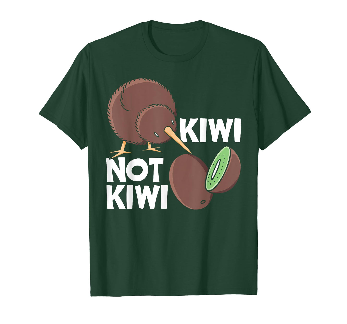 Kiwi Not Kiwi Animal Pun New Zealand Kiwi Bird T-Shirt
