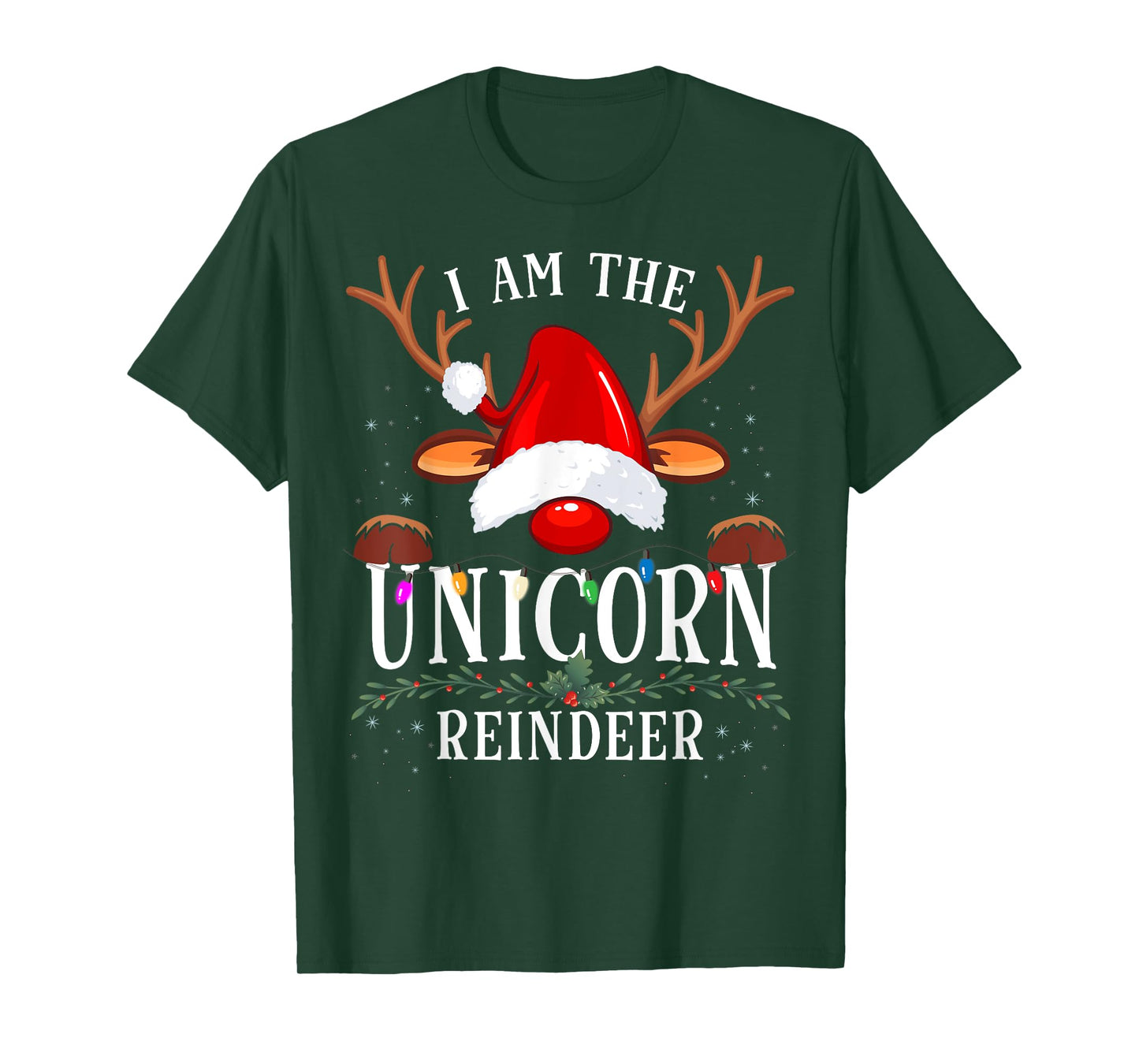 I Am The Unicorn Reindeer Christmas Family T-Shirt
