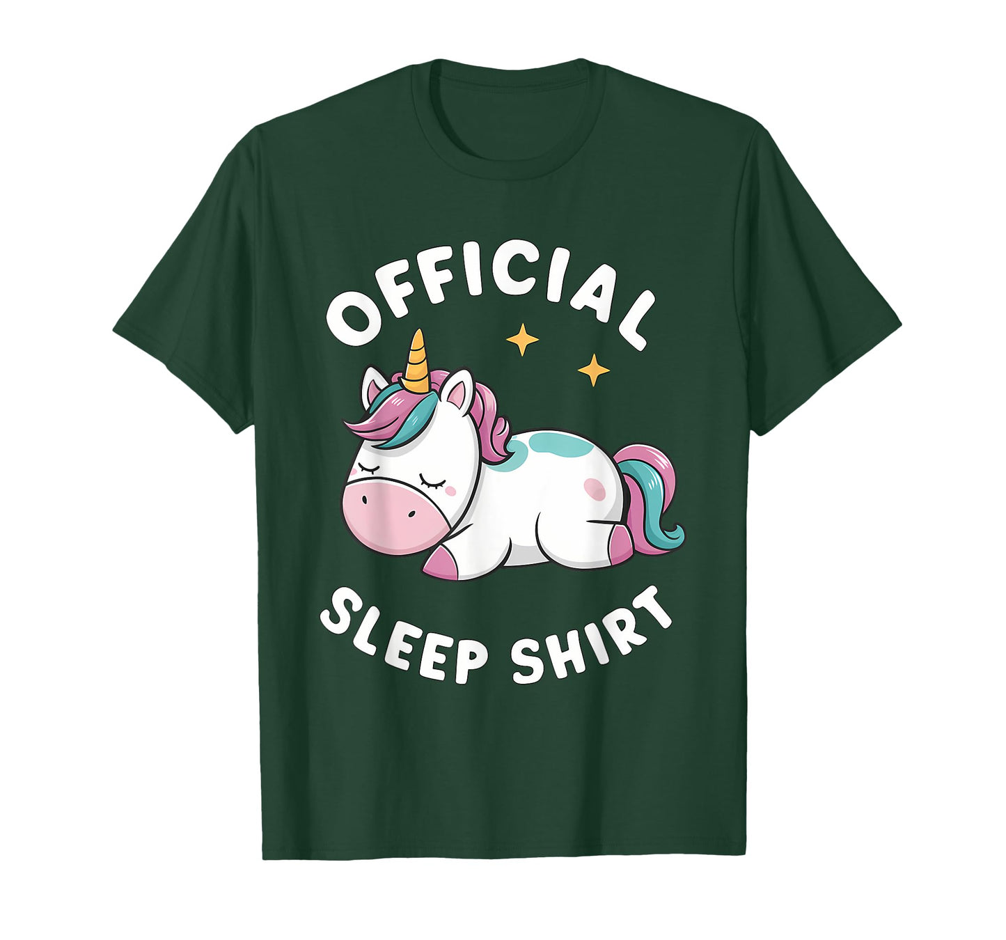 Official Sleep Shirt Unicorn Pajamas Nightgown T-Shirt