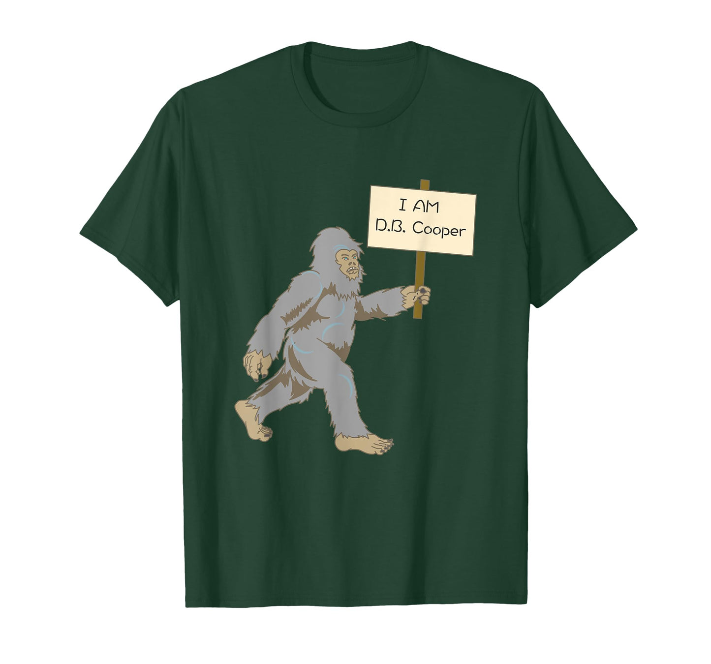 Bigfoot DB Cooper T-Shirt Funny Yeti Sasquatch Squatch Tee T-Shirt