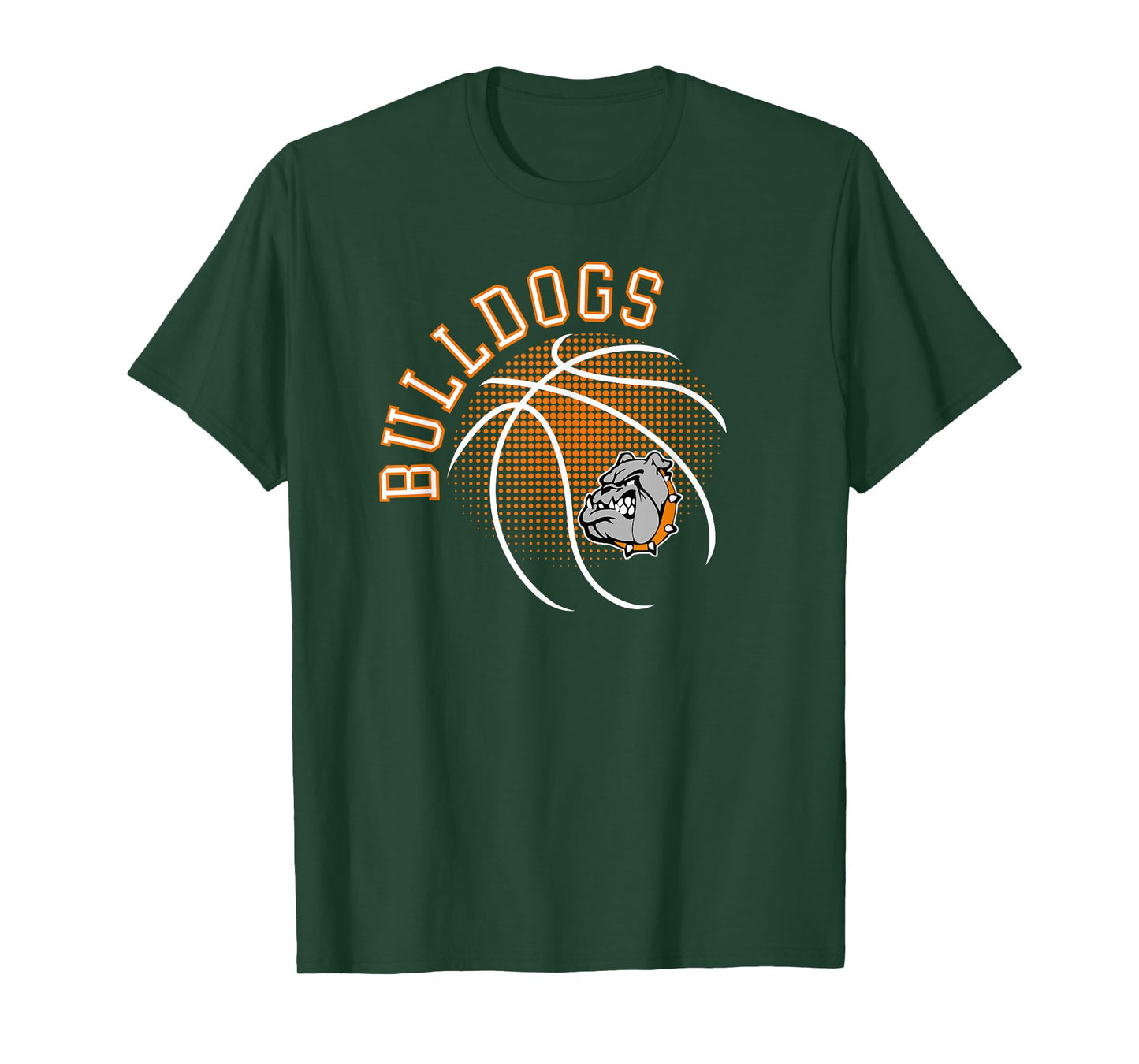 Orange Bulldogs Basketball Team Sports Basketball Mom T-Shirt