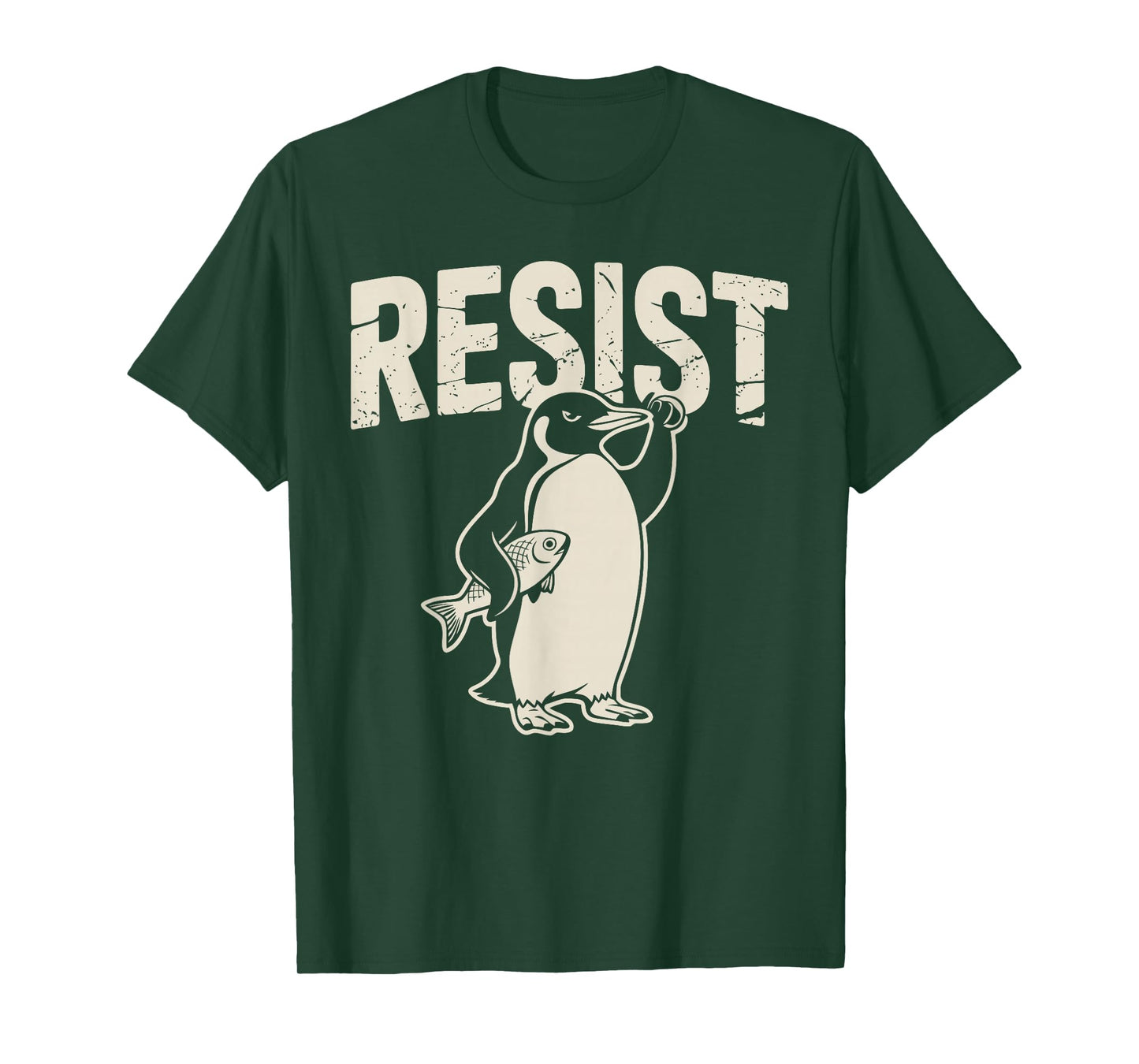 Resist Penguin Activism Graphic Protest Design T-Shirt