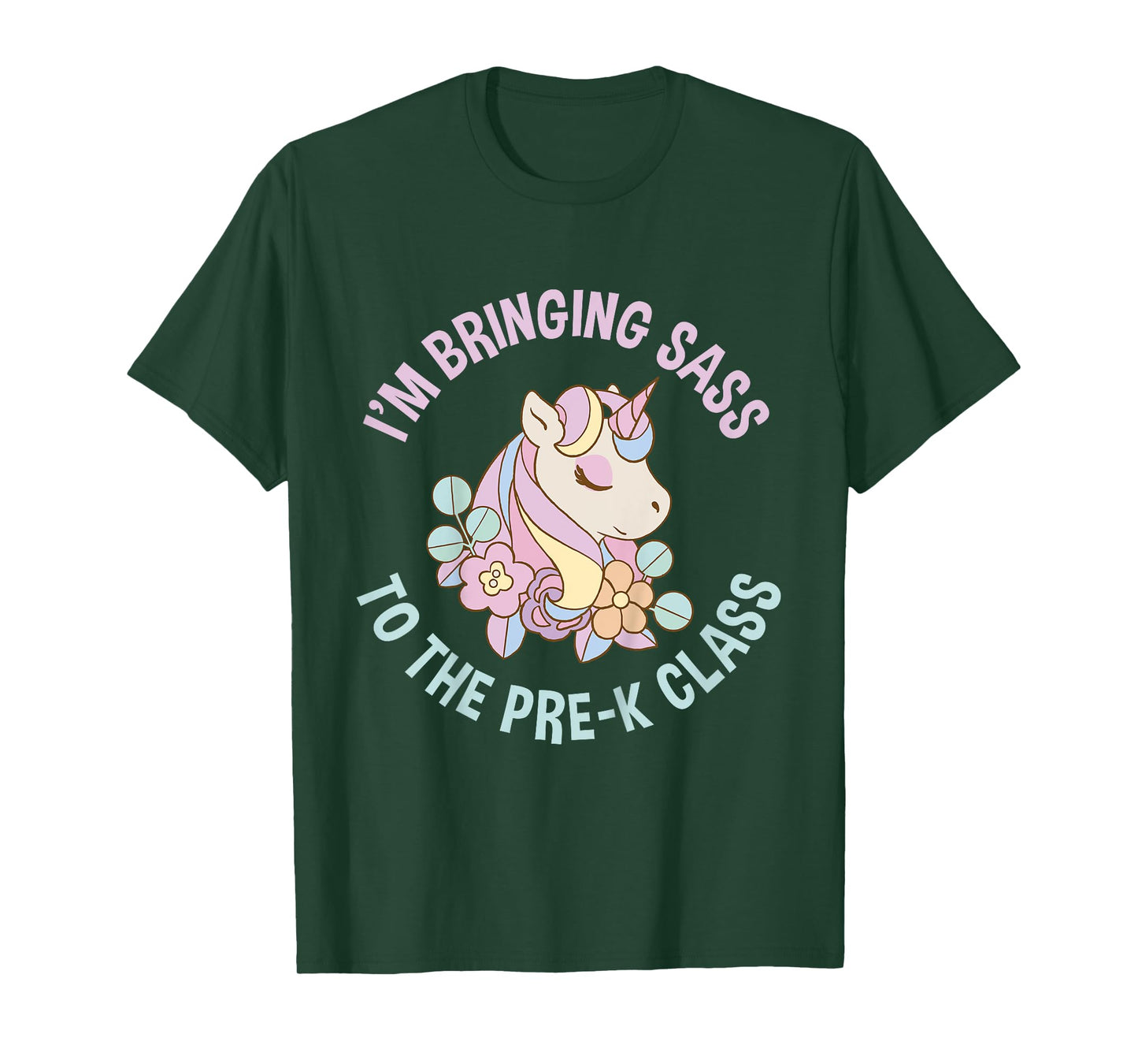 Im bringing Sass to the Pre K Class Cute Unicorn Pre School T-Shirt