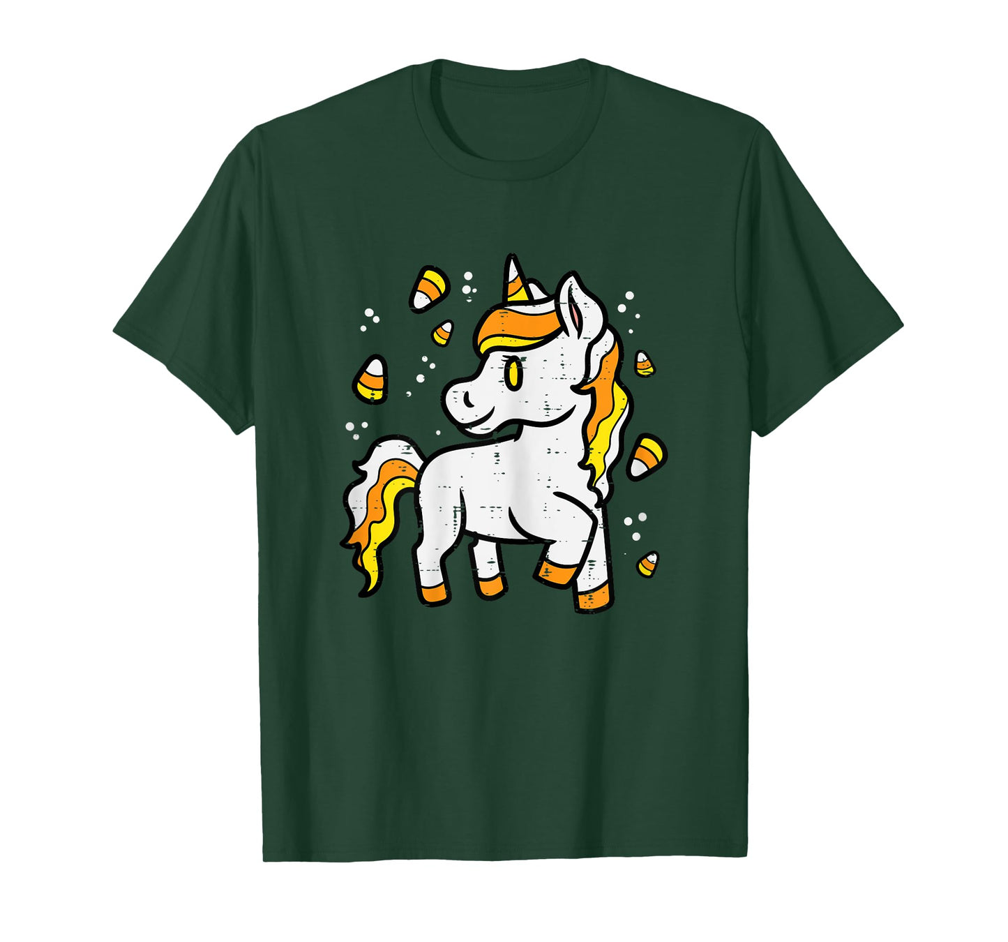 Halloween Unicorn Candy Corn Costume Girls Kid Toddler Women T-Shirt
