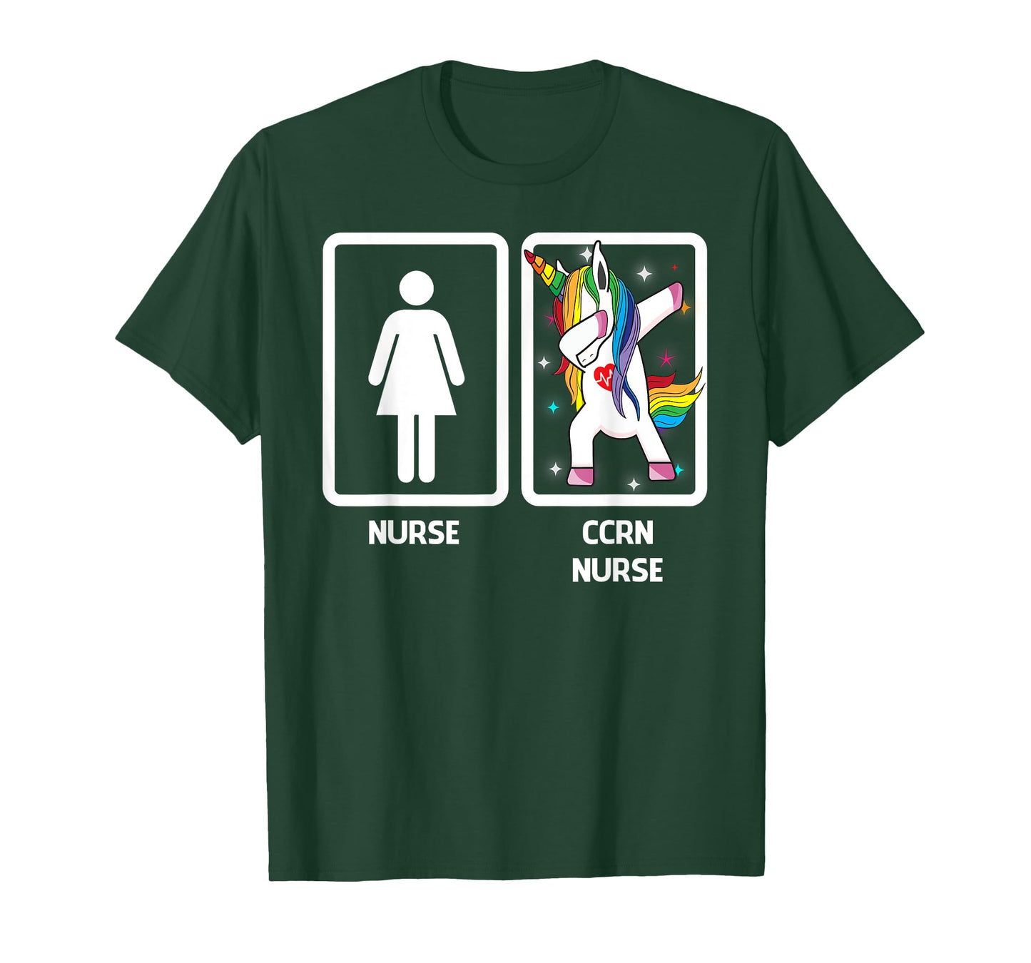 CCRN Nurse Unicorn Dabbing Funny Dabbing CCRN Nurse Gift T-Shirt