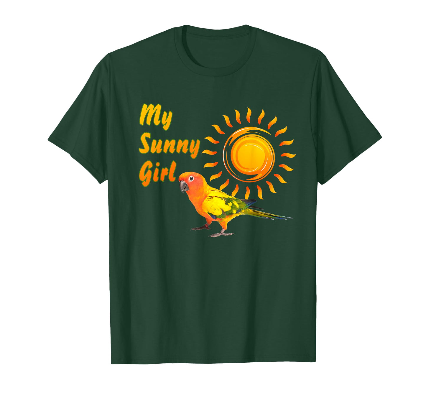 Sun Conure Parrot Sunny Sunshine Girl T-Shirt