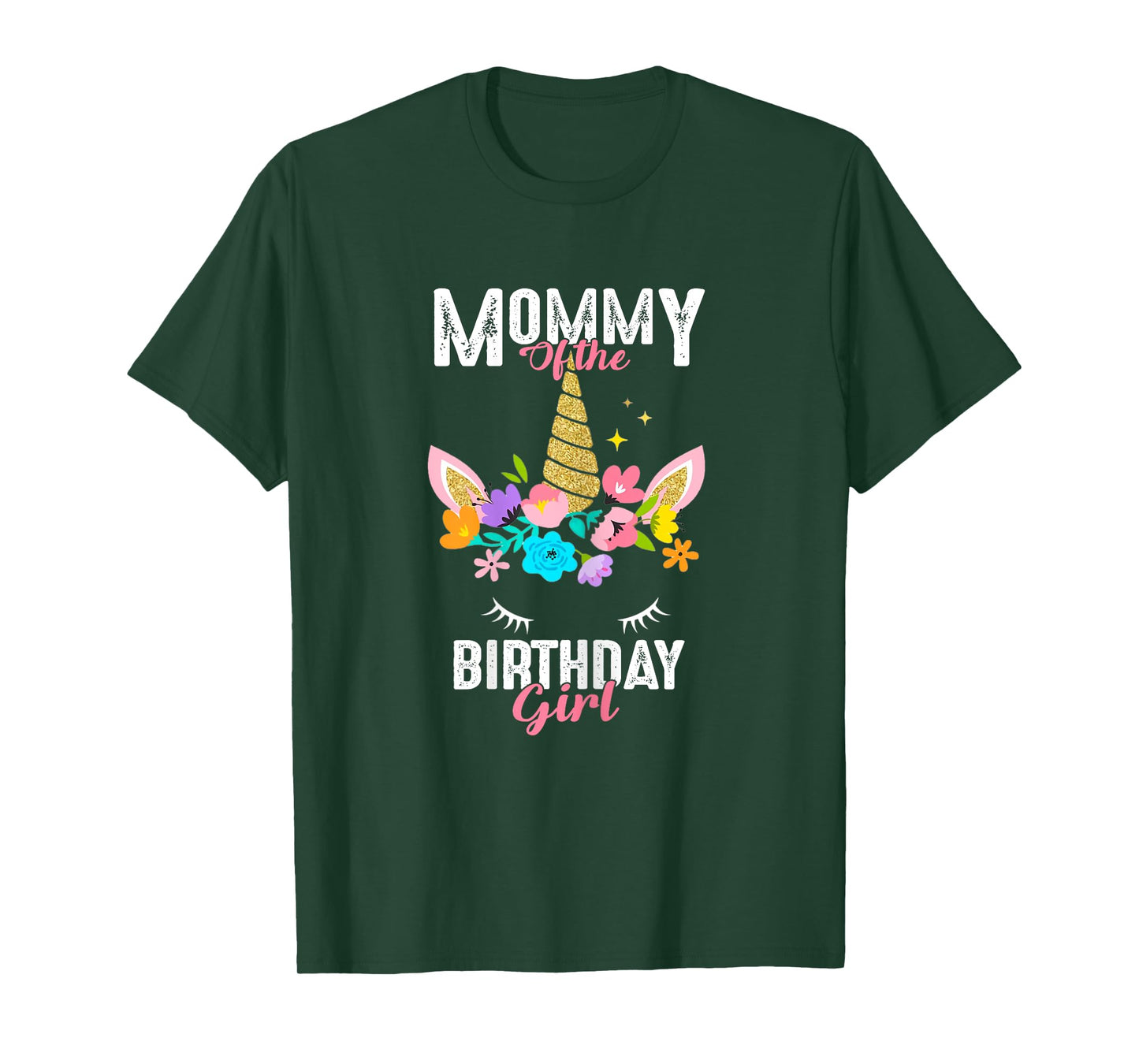 Mommy of the Birthday Girl Unicorn Birthday Party Matching T-Shirt