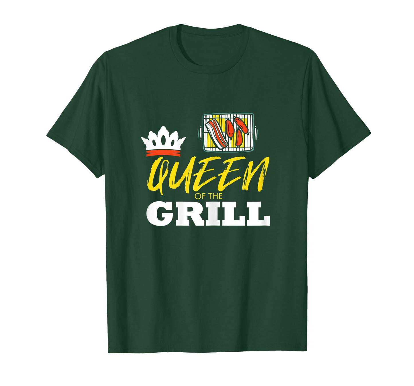 Womens Queen Of The Grill Meat Smoker BBQ Grilling Pitmaster Womens T-Shirt