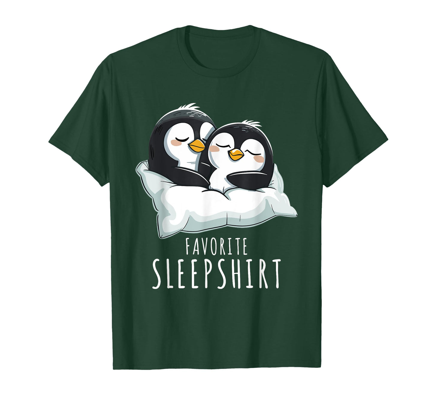 Couples Penguin Pajama Favourite Sleepshirt Penguins T-Shirt, Small, Black