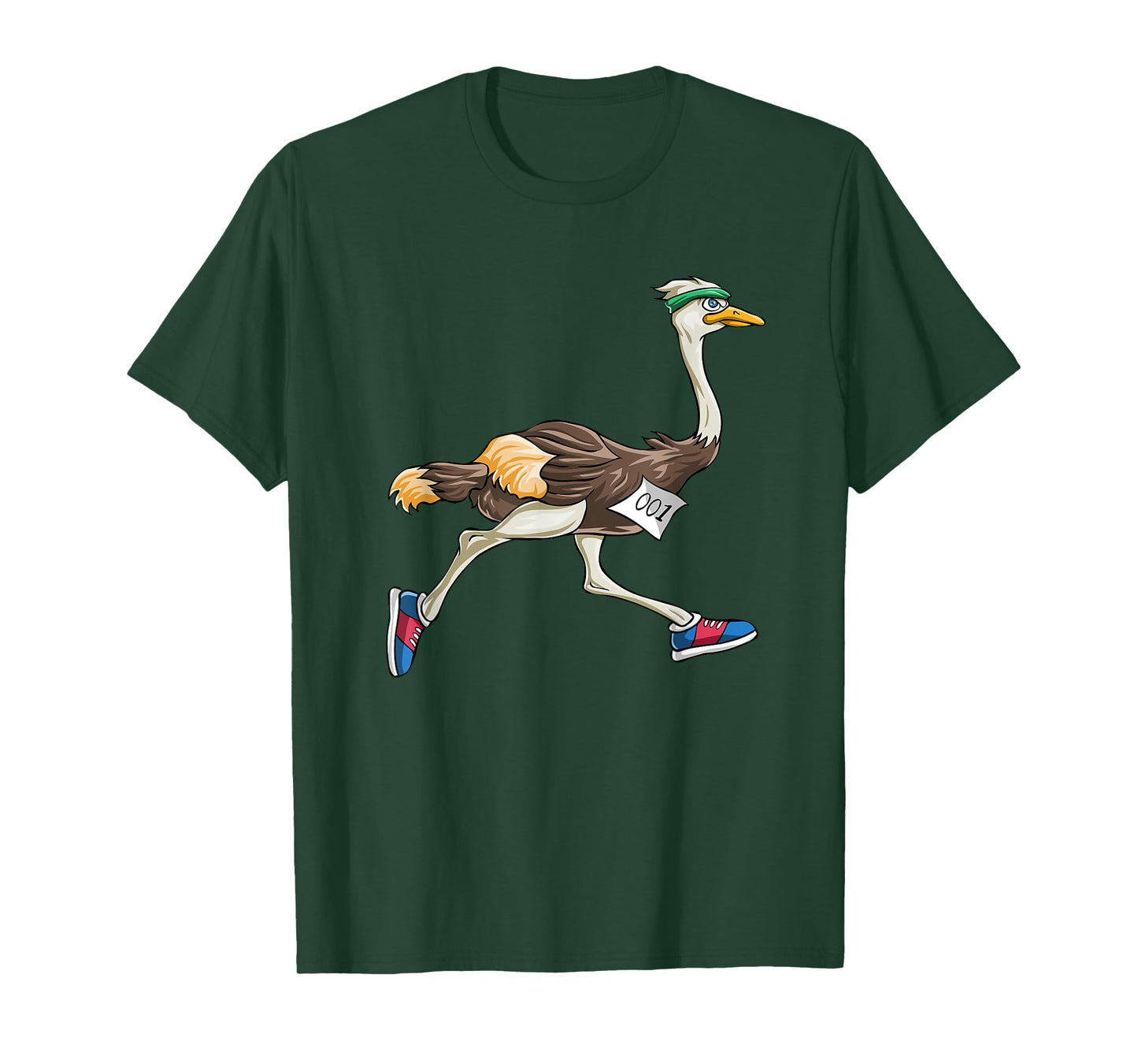 Ostrich Bird Running Marathon T Shirt Gift Women Men Kids T-Shirt