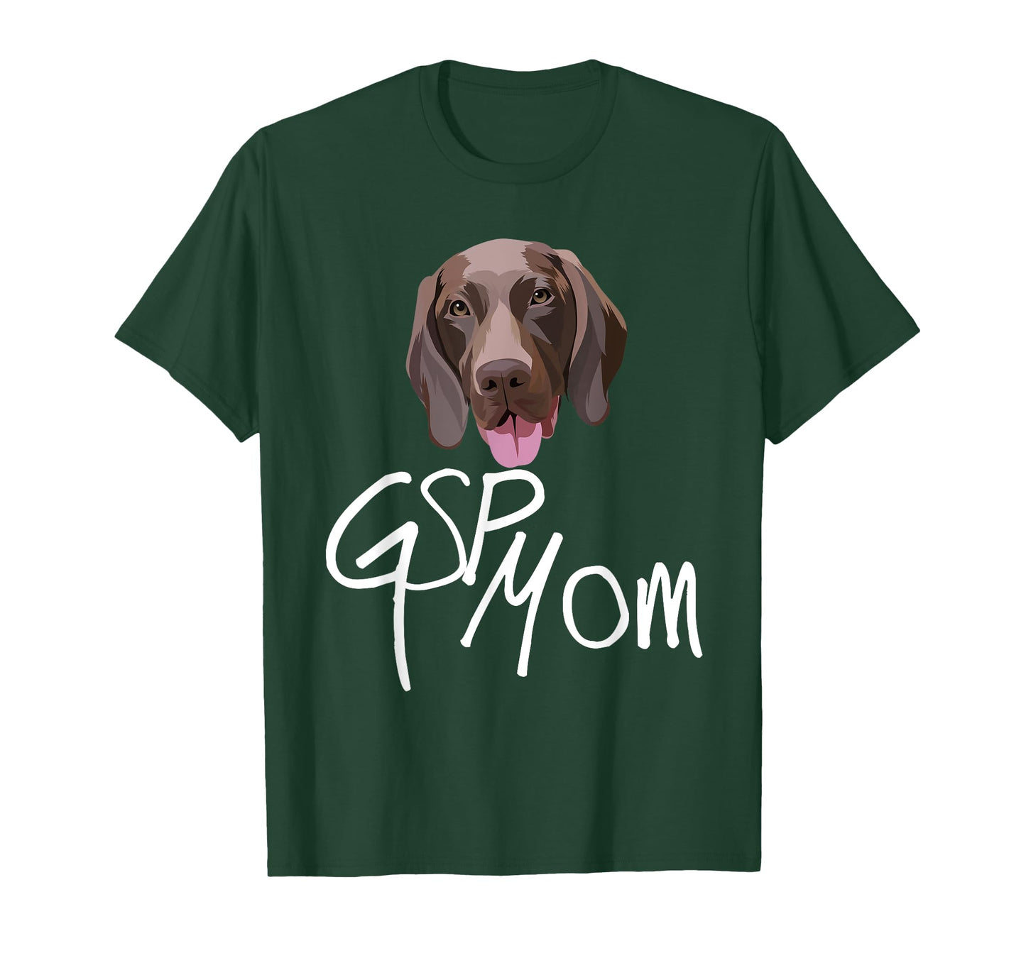 GSP Mom Dog with tongue funny illustration for bird dogs T-Shirt