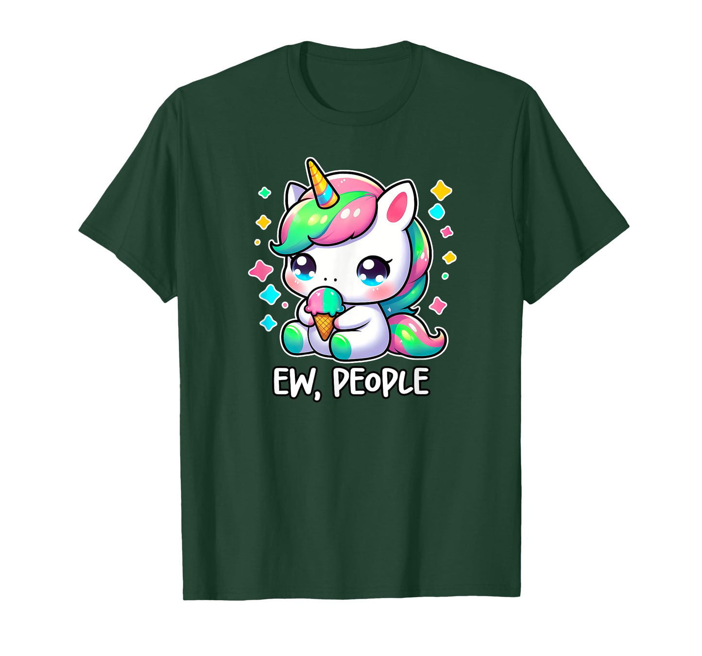 EW, PEOPLE Angry Unicorn Introvert Who Hate People Gifts T-Shirt