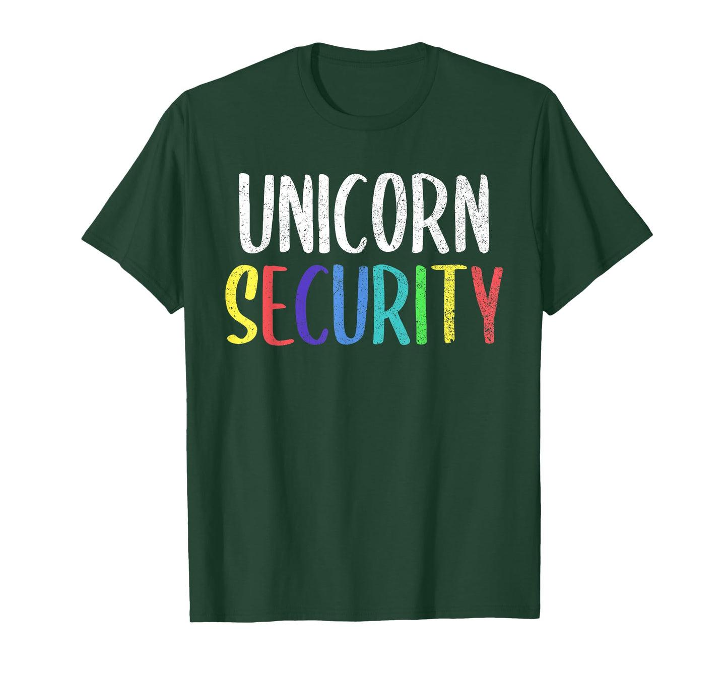 Halloween Dad Mom Daughter Adult Costume, Unicorn Security T-Shirt