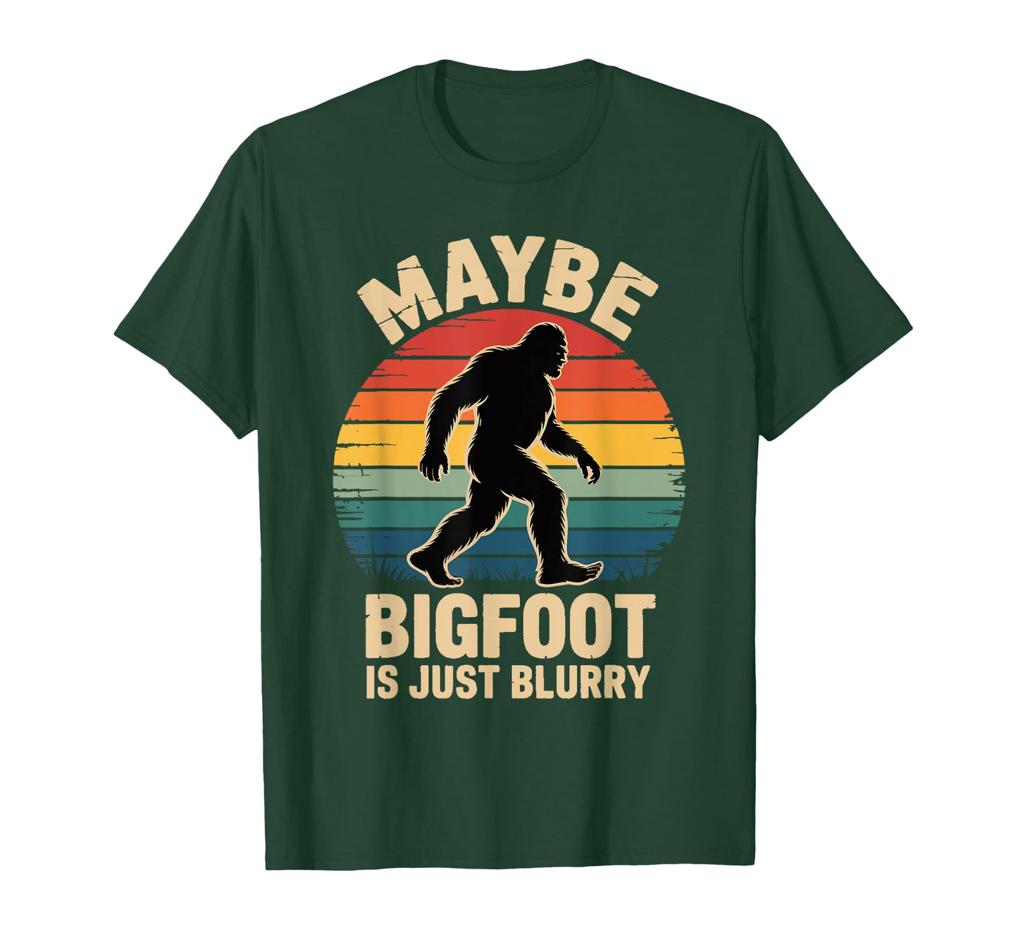 Funny Bigfoot Bigfoot is Blurry Bigfoot Pun Joke T-Shirt