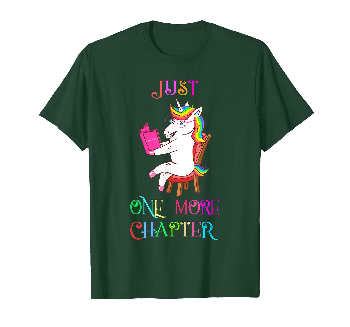 Unicorn Librarian Book Collector Gift Just One More Chapter T-Shirt