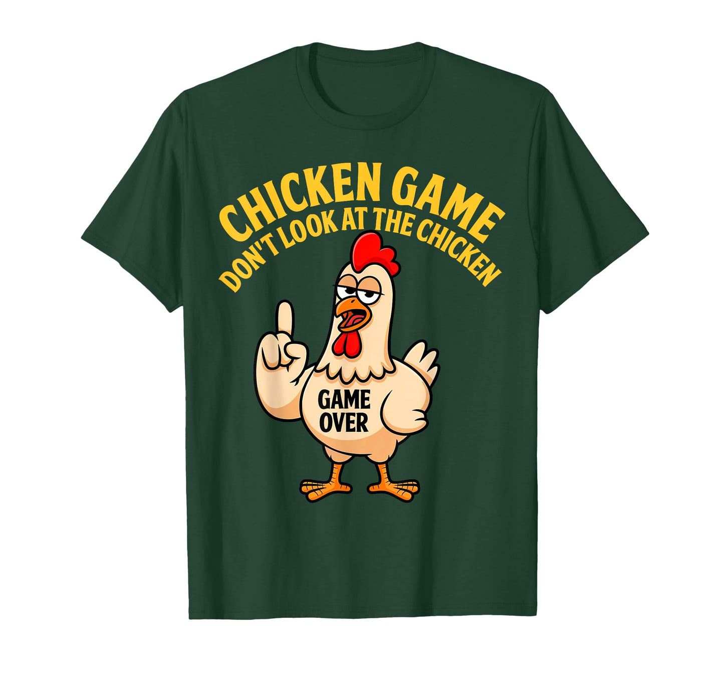 Funny Shirt Chicken Game Don't Look at the Chicken Meme Gag T-Shirt