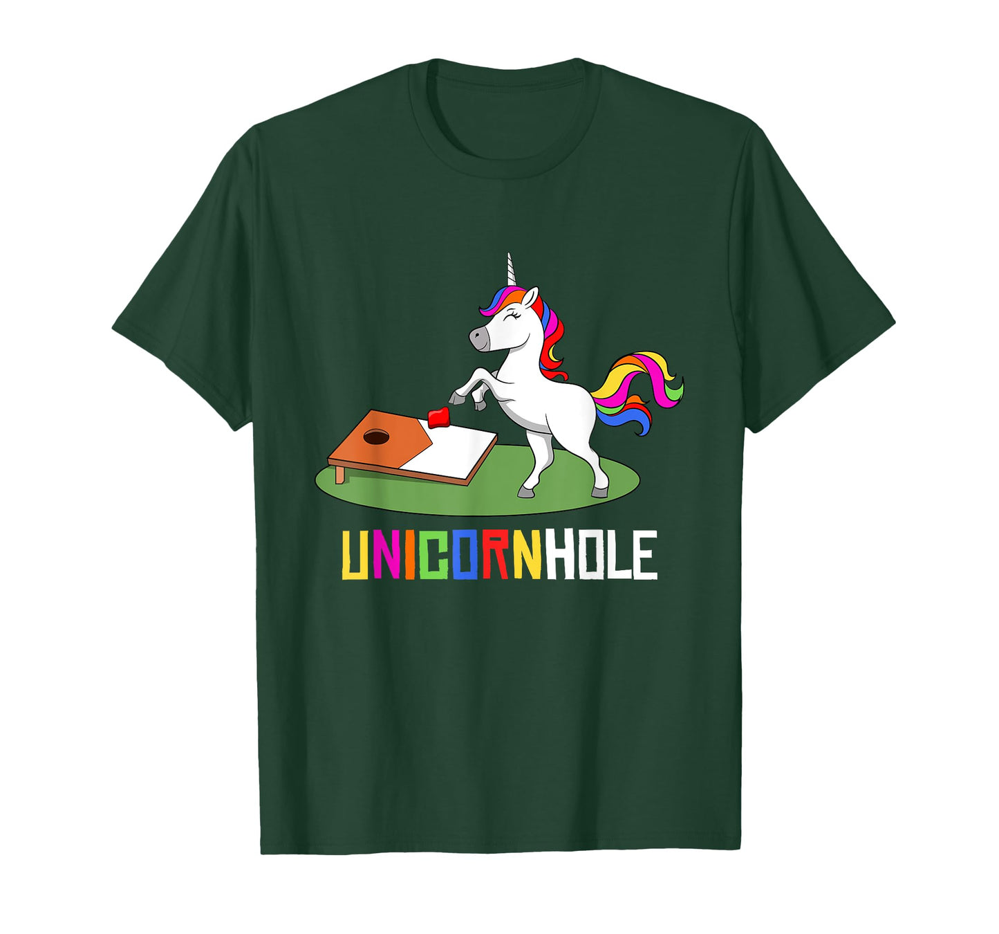 Unicornhole Youth Cornhole Unicorn Women Girl Cornhole T-Shirt