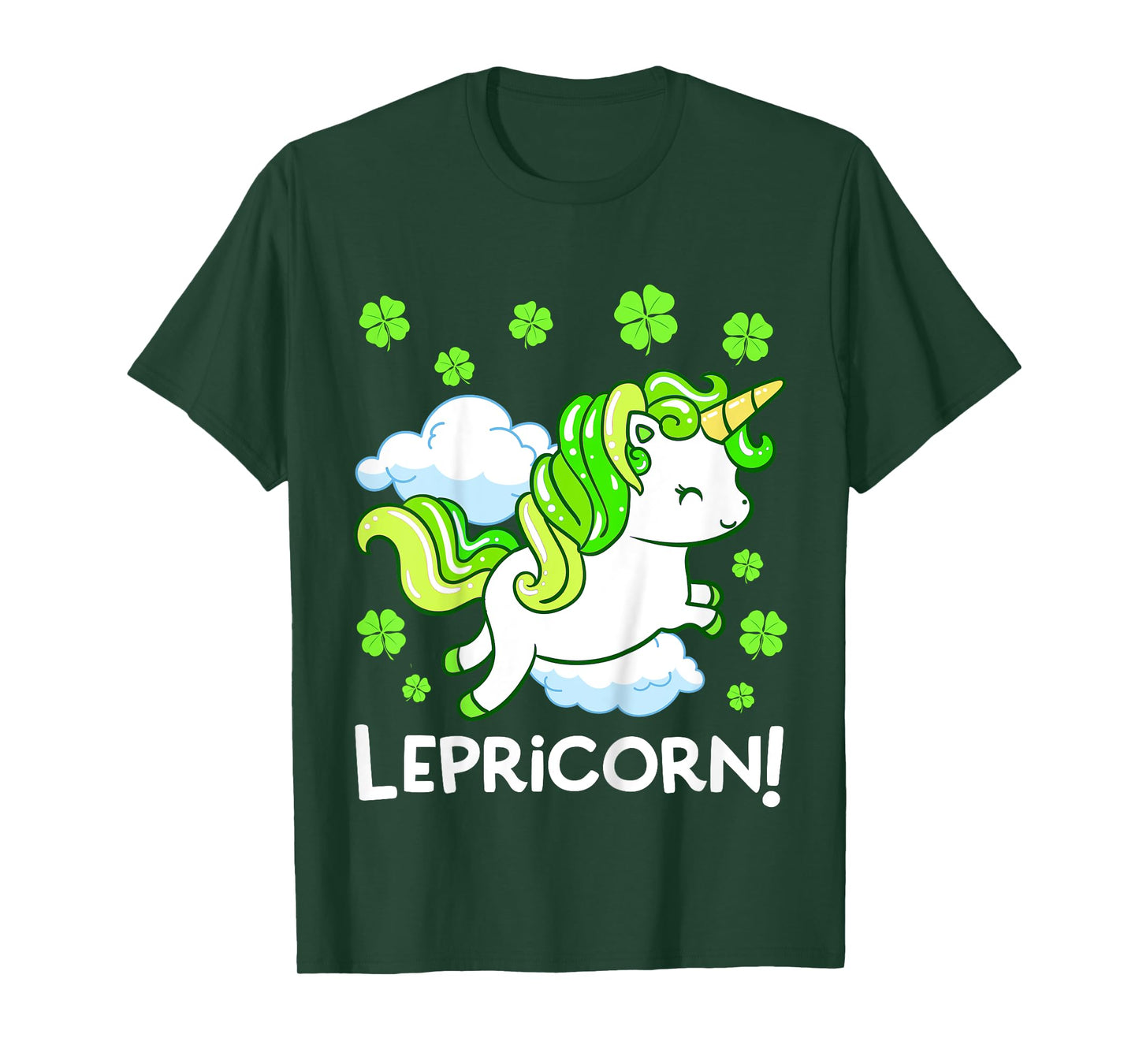 Kids Lepricorn St Patricks Day Unicorn Girls Kids Toddler T-Shirt