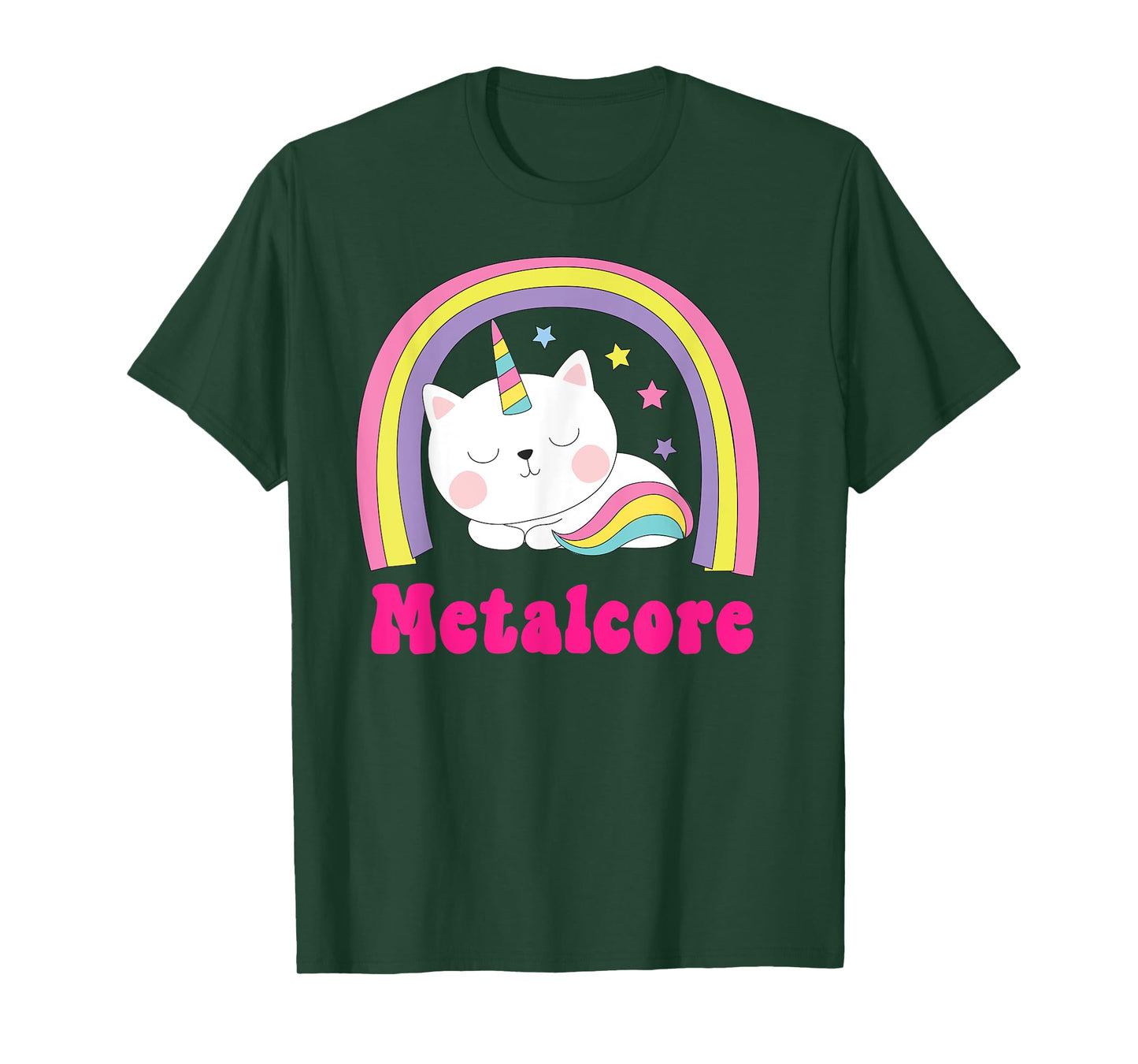 Metalcore Shirts | Sarcastic Retro Funny Unicorn Metalhead T-Shirt