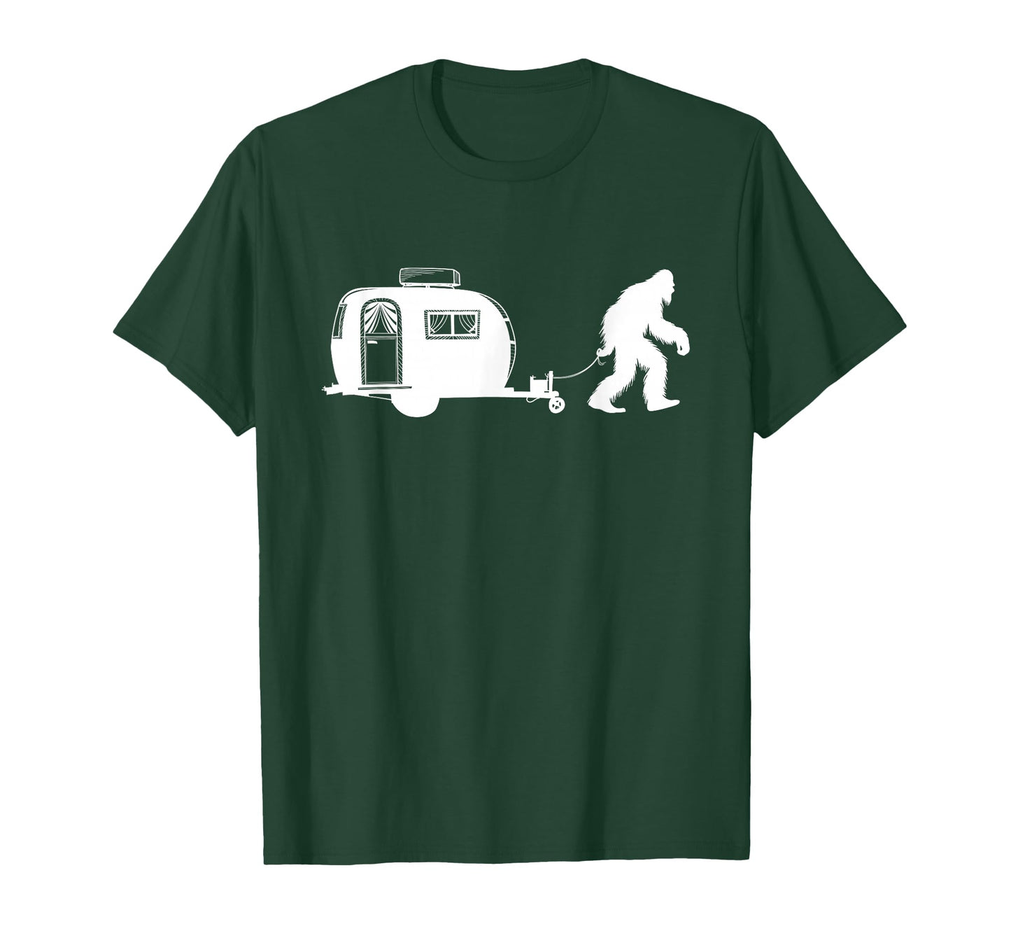 Sasquatch RV Motorhome Camping Bigfoot Campervan Funny T-Shirt, Small, Black