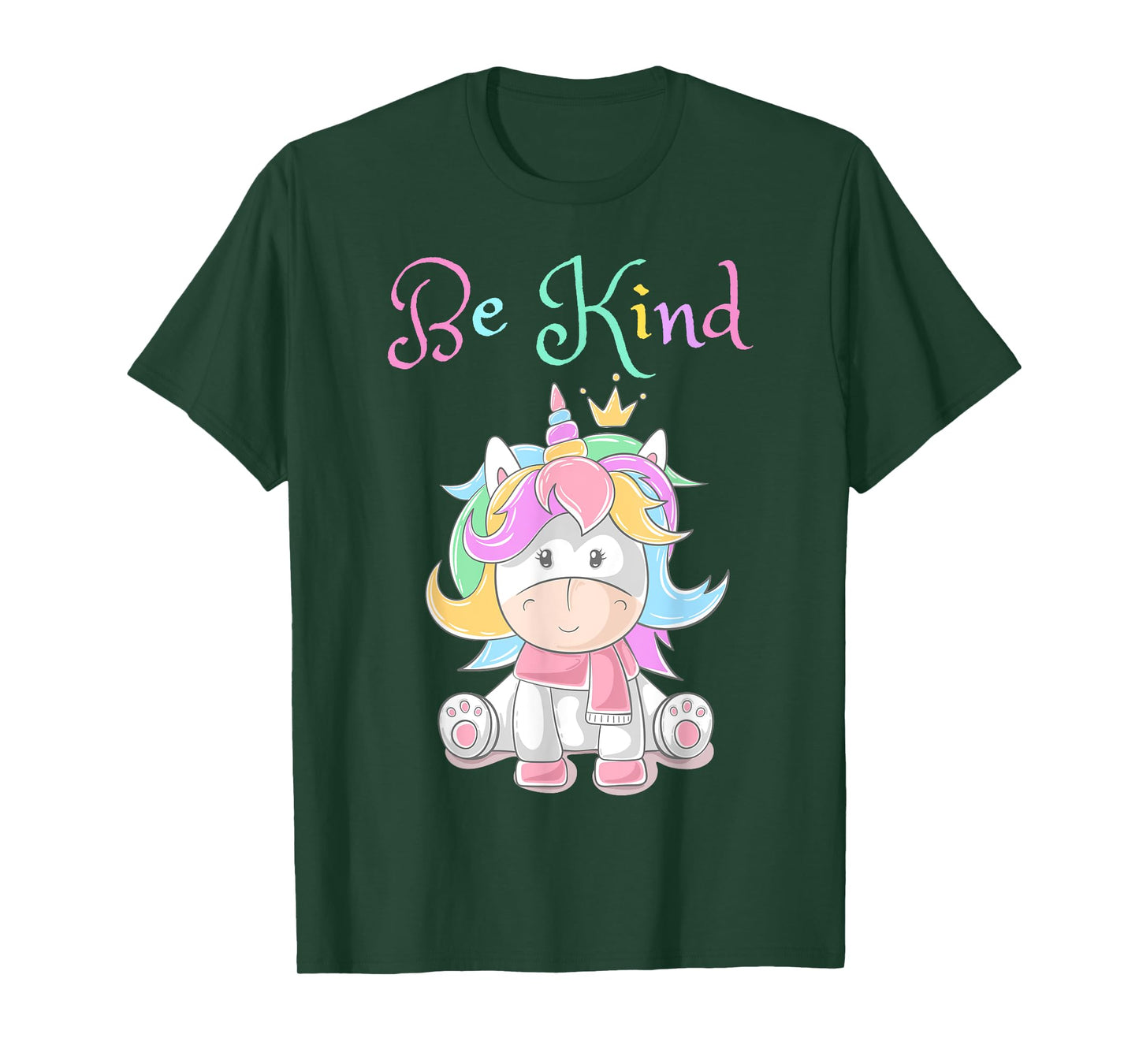 Be Kind Unicorn Shirt for Girls, Rainbow Unicorn Be Kind T-Shirt