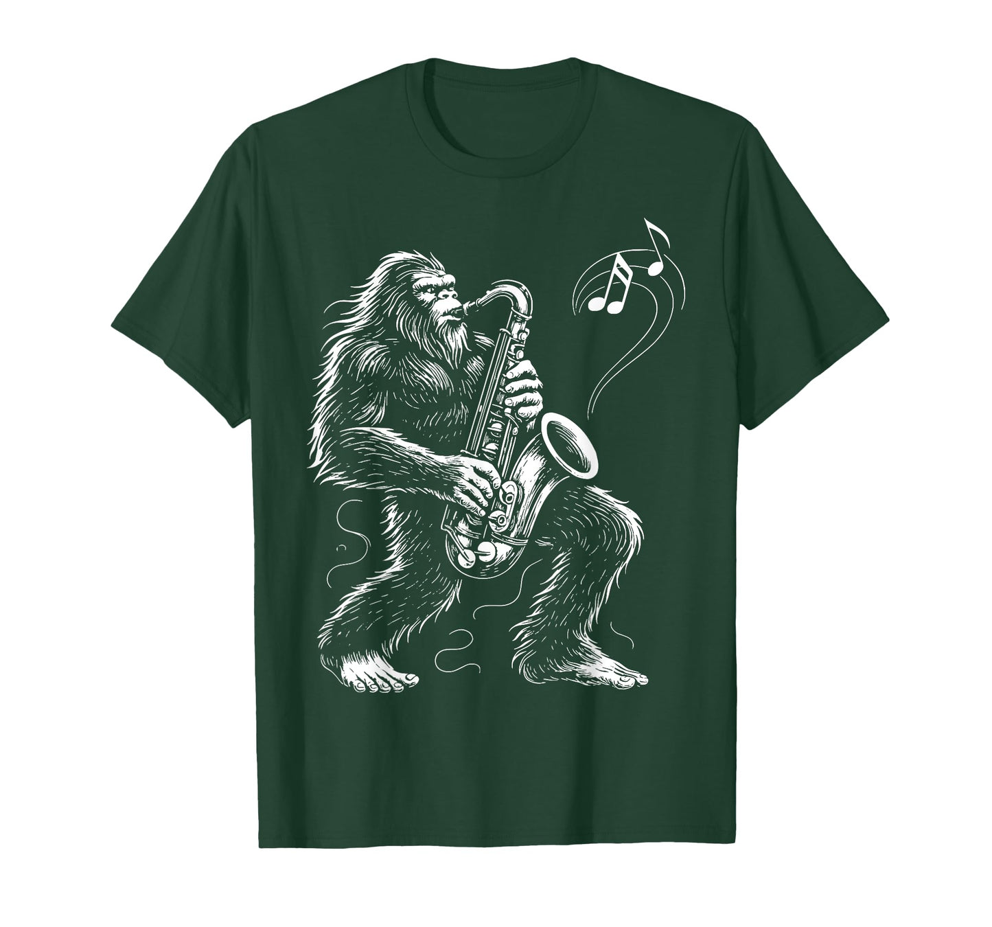 Bigfoot Playing Saxophone T-Shirt