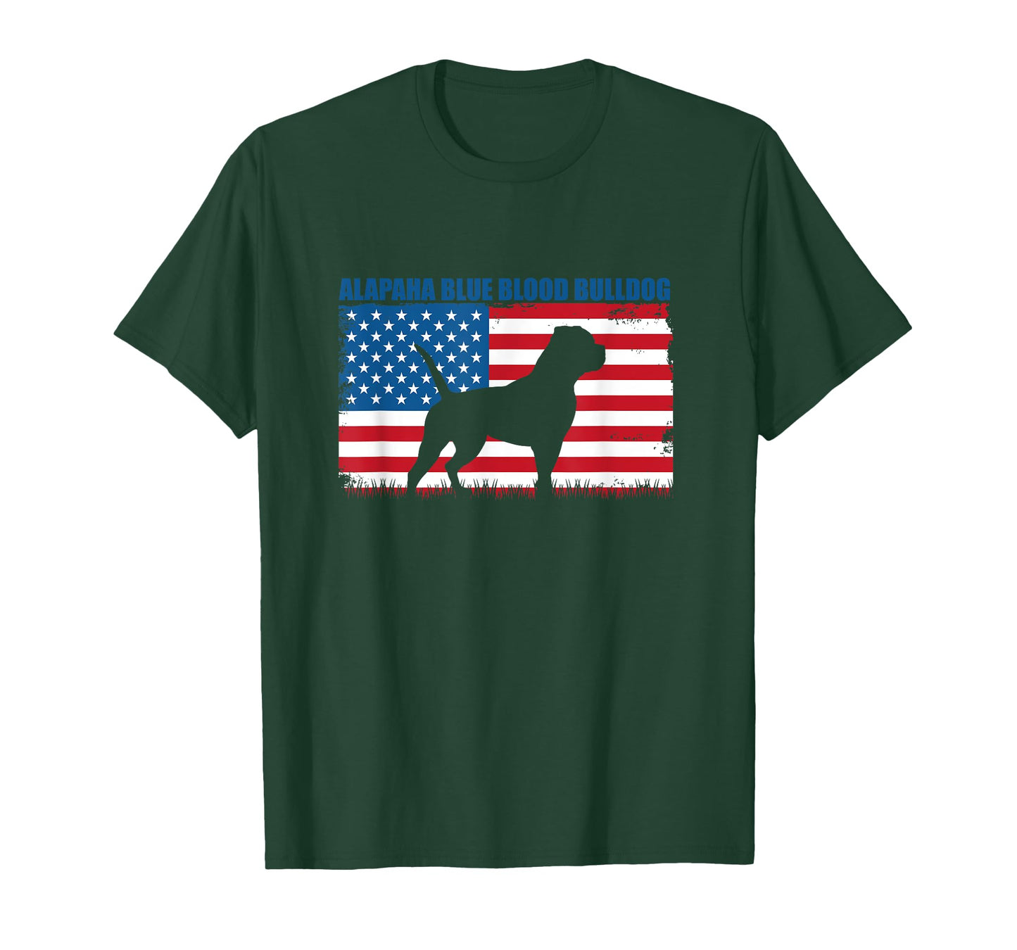 American Flag Alapaha Blue Blood Bulldog T-Shirt