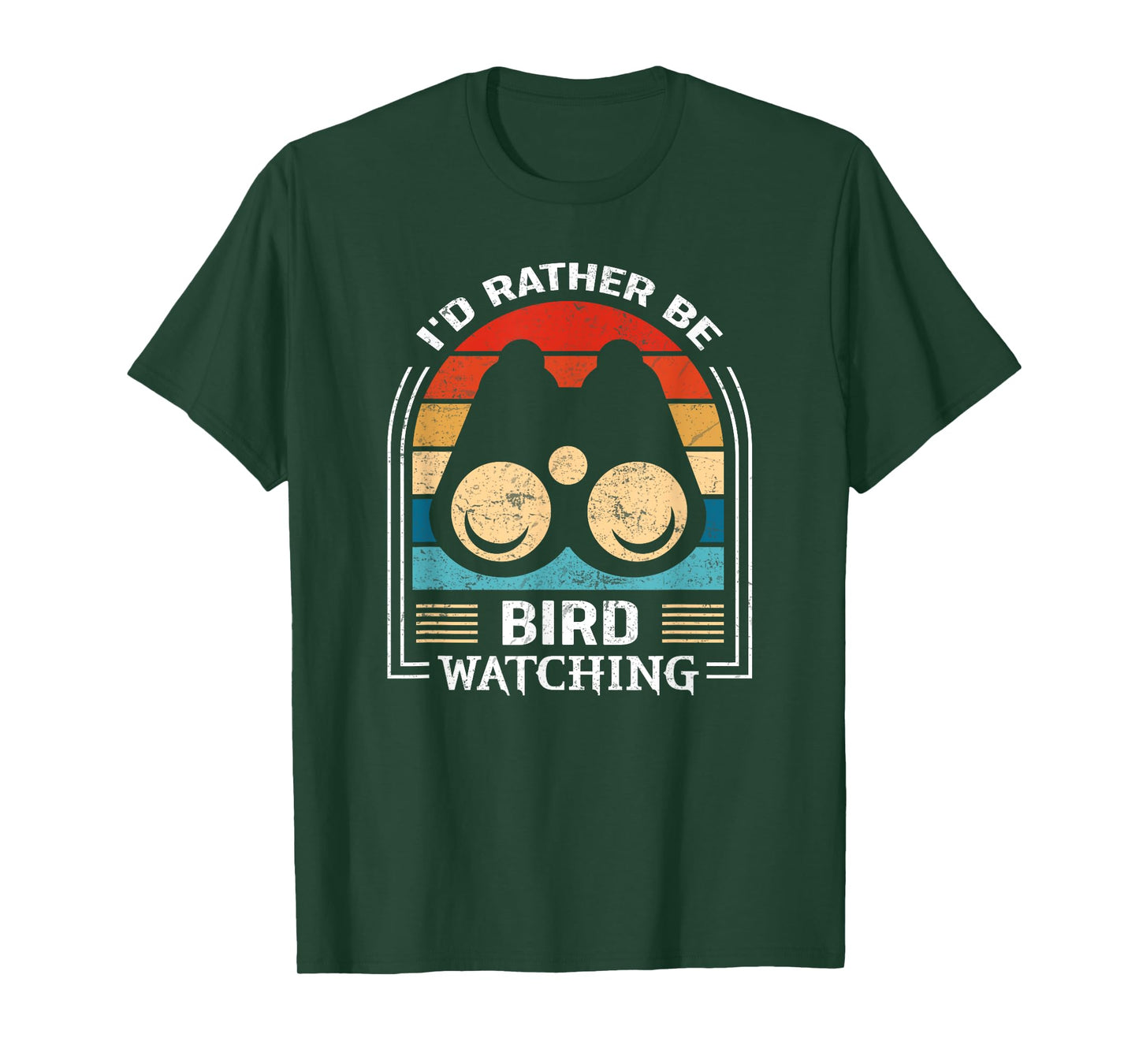 I'd Rather Be Bird Watching Shirt Retro Bird Watching T-Shirt