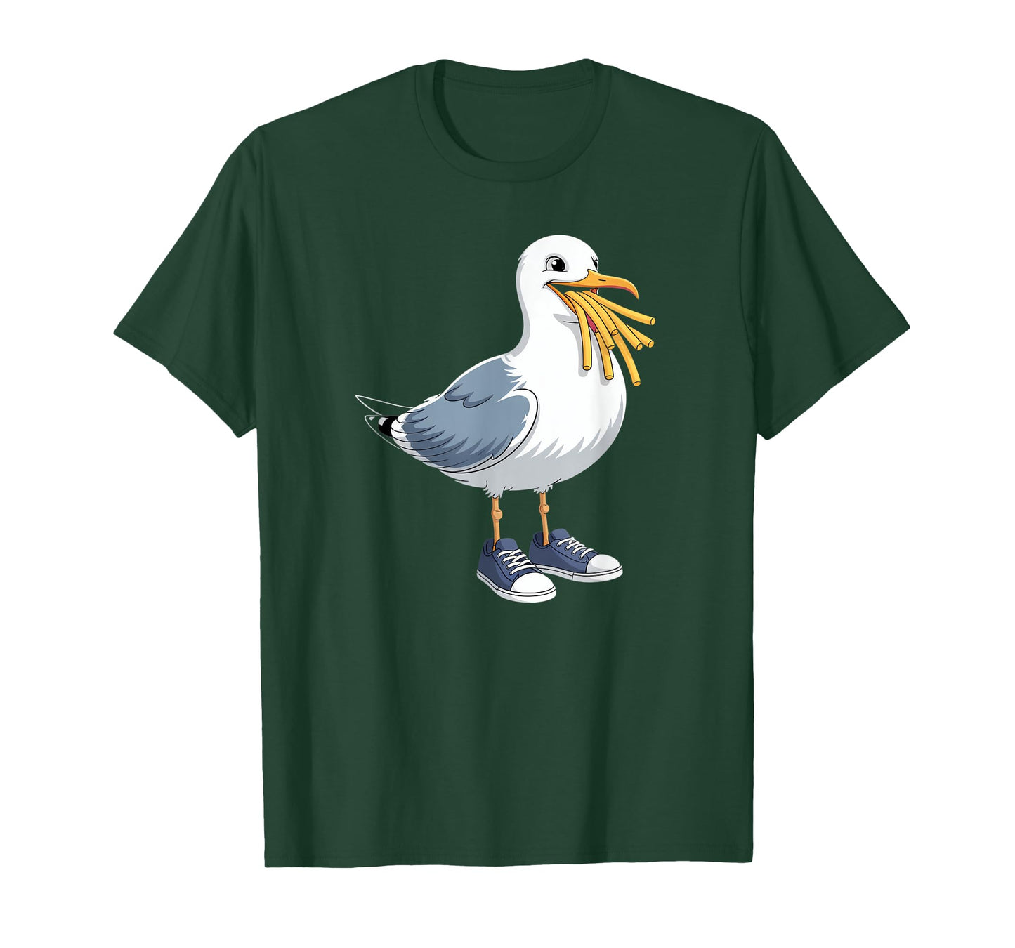 Seagull With Fries And Sneakers Fun T-Shirt