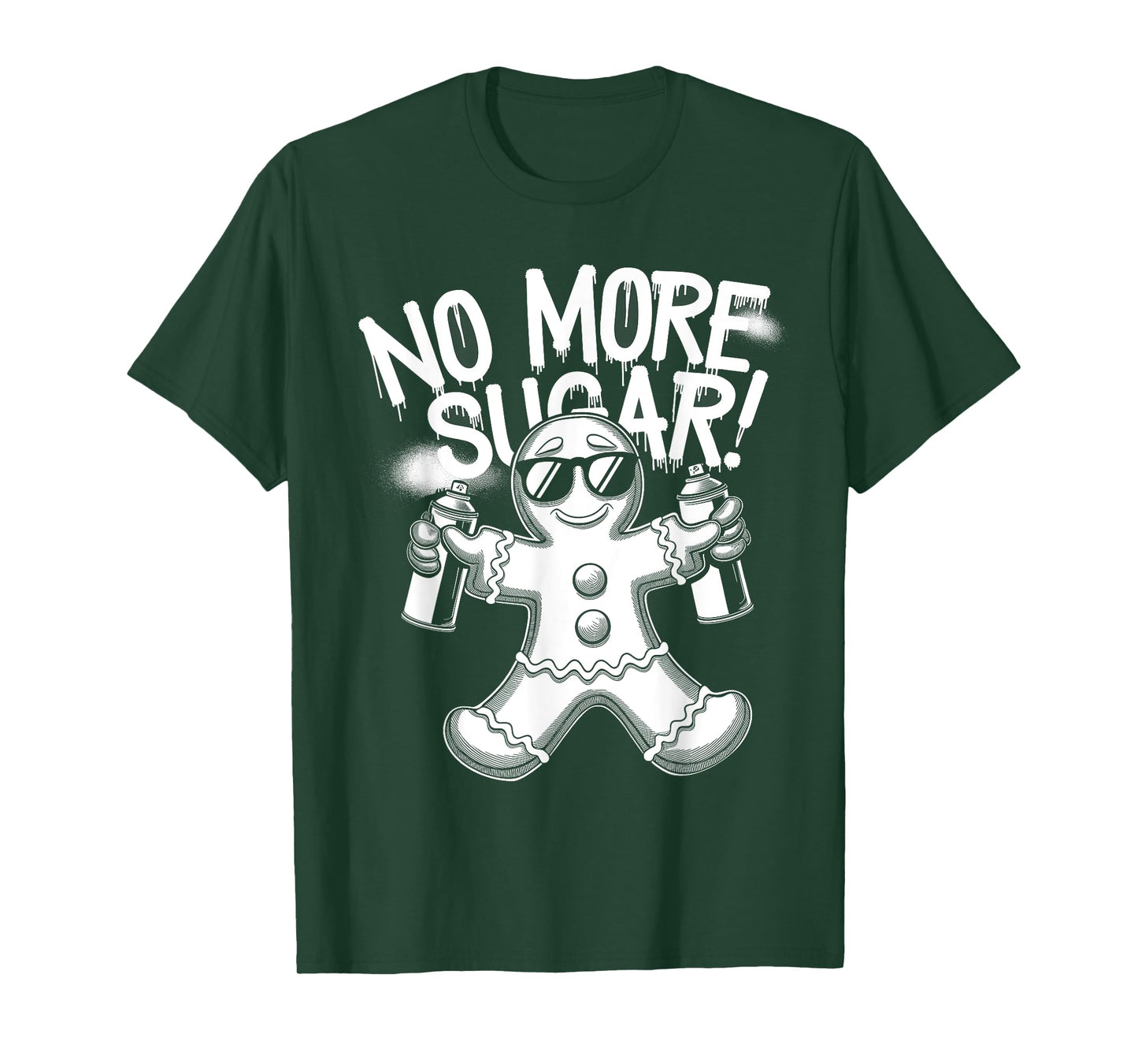 Funny Anti Christmas Gingerbread Man No More Sugar T-Shirt