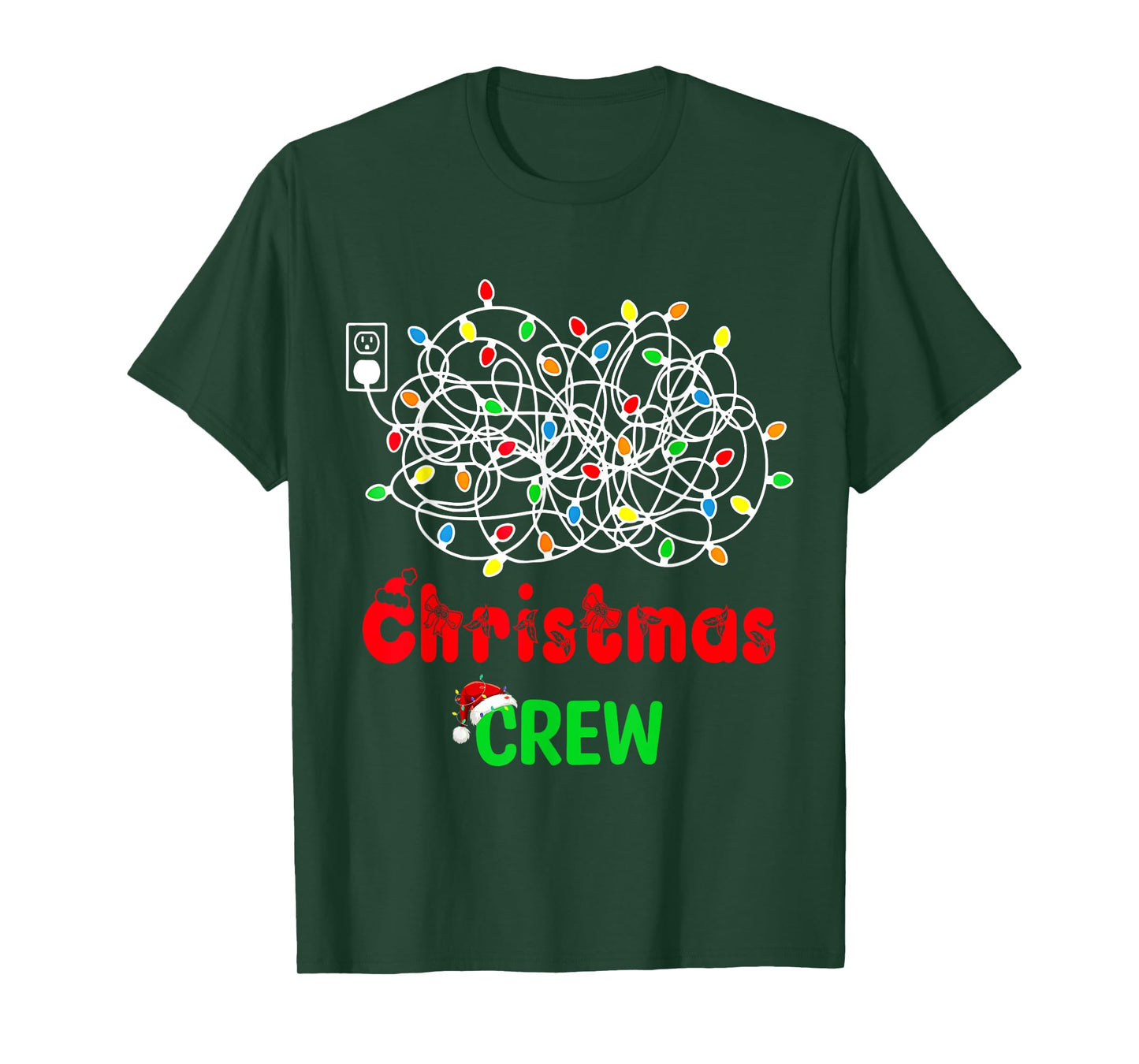 Christmas Crew Xmas Lights Pajama Happy Holiday Boy Girl T-Shirt
