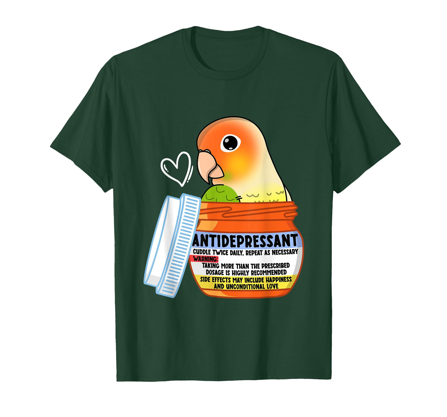 Cute Antidepressant Parrot I Green Cheek Pineapple Conure T-Shirt
