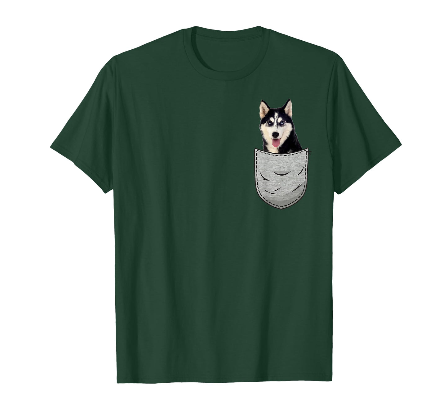 Siberian Husky Sibe Chukcha Pocket Bag for Dog Owners T-Shirt
