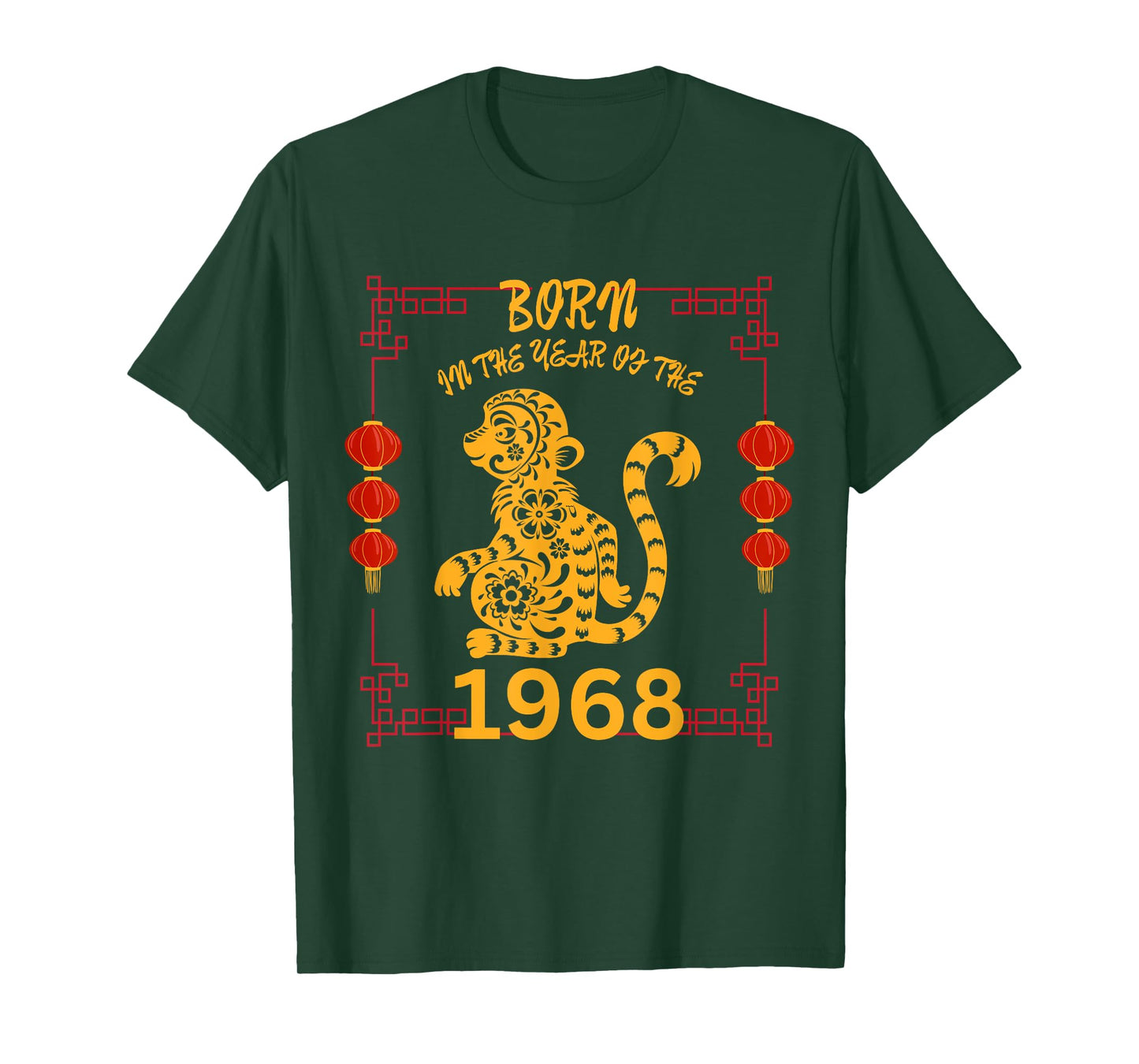 Born in the Year of the Monkey 1968 Chinese New Year Zodiac T-Shirt