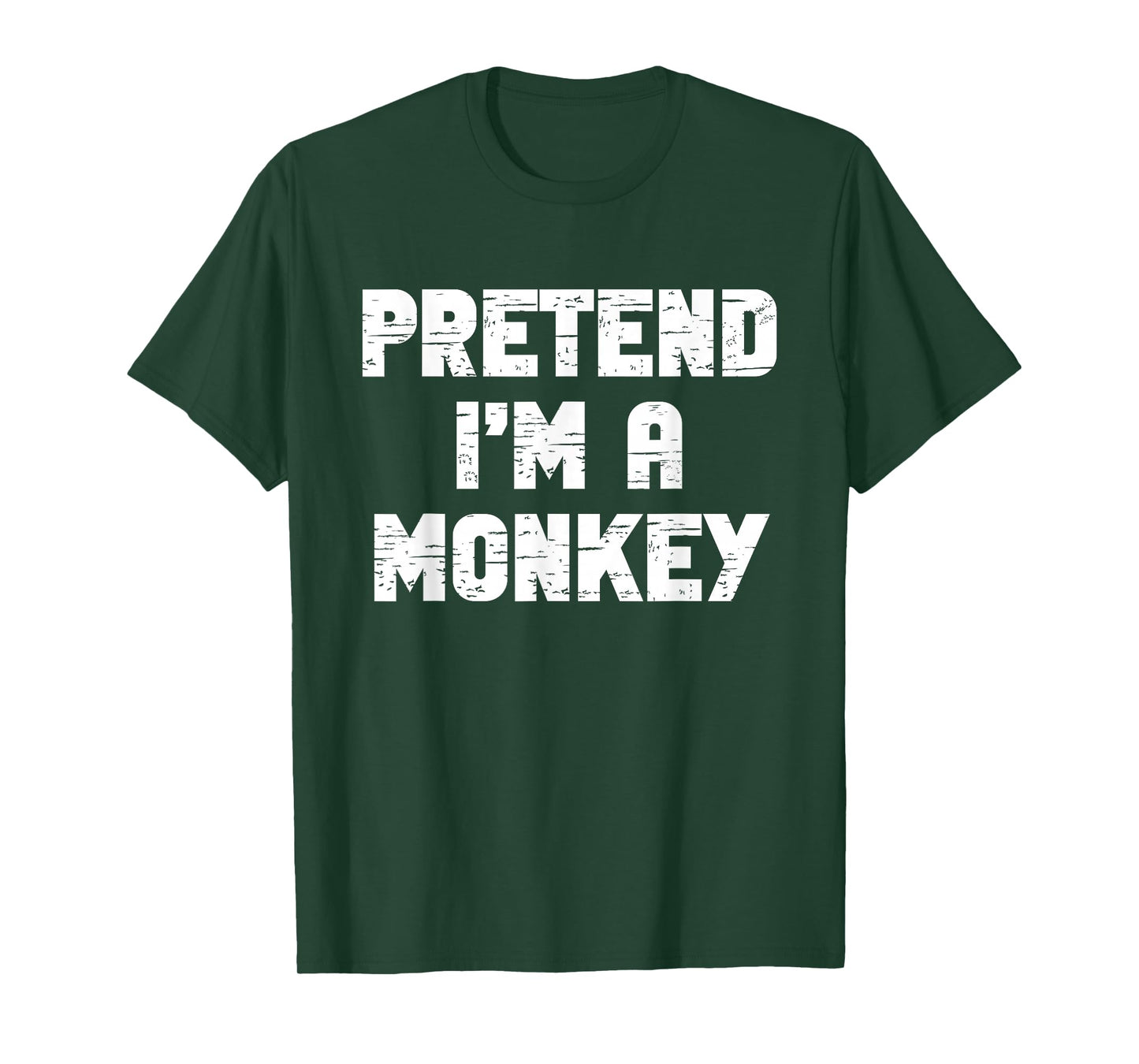 Halloween Pretend I'm A Monkey Costume Funny Lazy Kids Adult T-Shirt