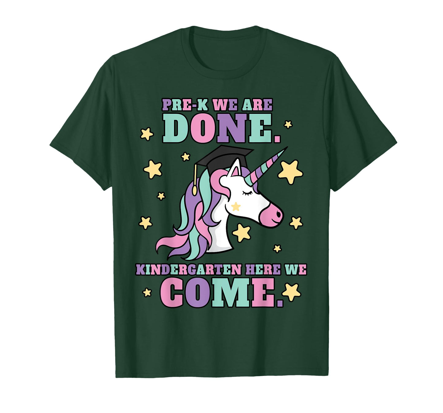 Girls Pre-K Graduation Magical Unicorn T-Shirt