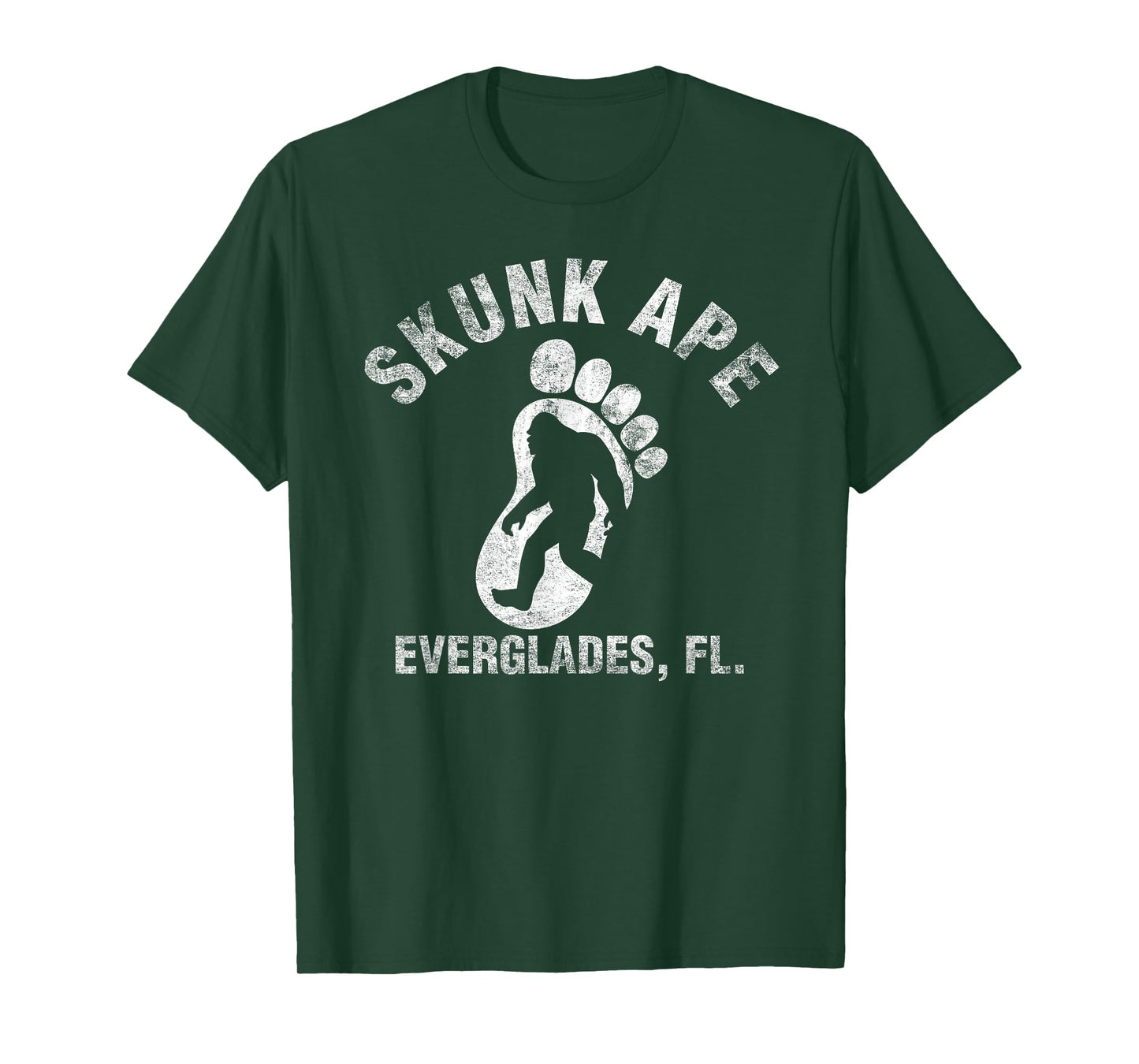 Vintage Retro Skunk Ape Foot Florida Everglades Bigfoot T-Shirt