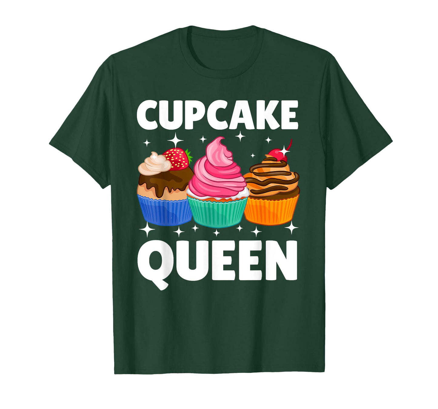 Funny Cupcake Queen Design For Women Girls Cupcake Lovers T-Shirt