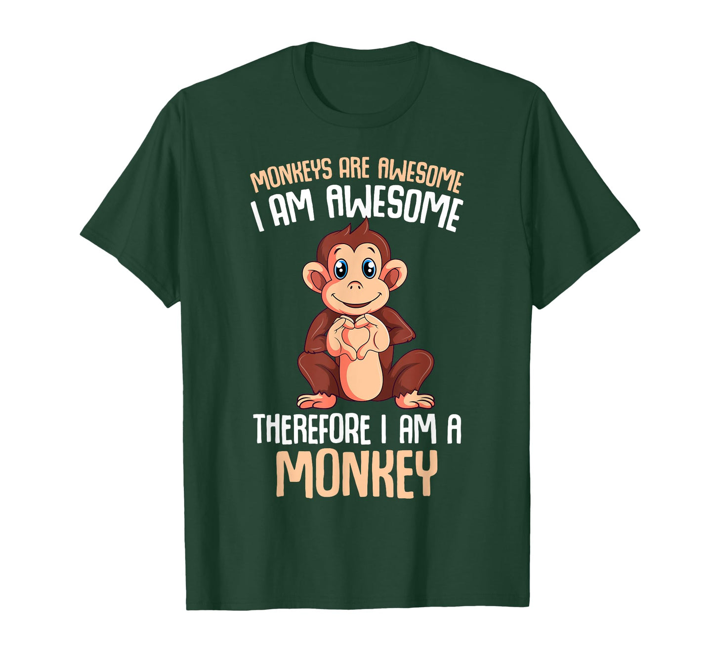 Monkeys Are Awesome Boys Kids Girls Monkey T-Shirt