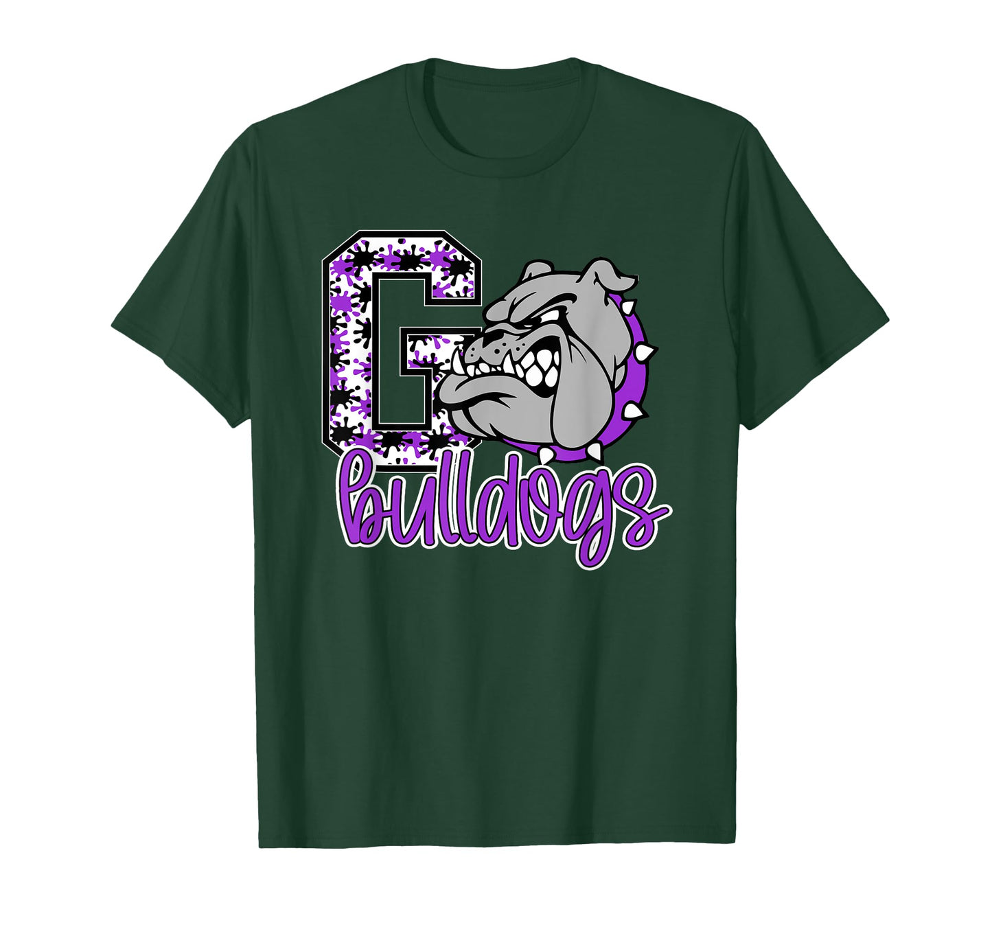 Go Bulldogs Purple Bulldog Pride School Spirit Mascot Men Women Kids T-Shirt