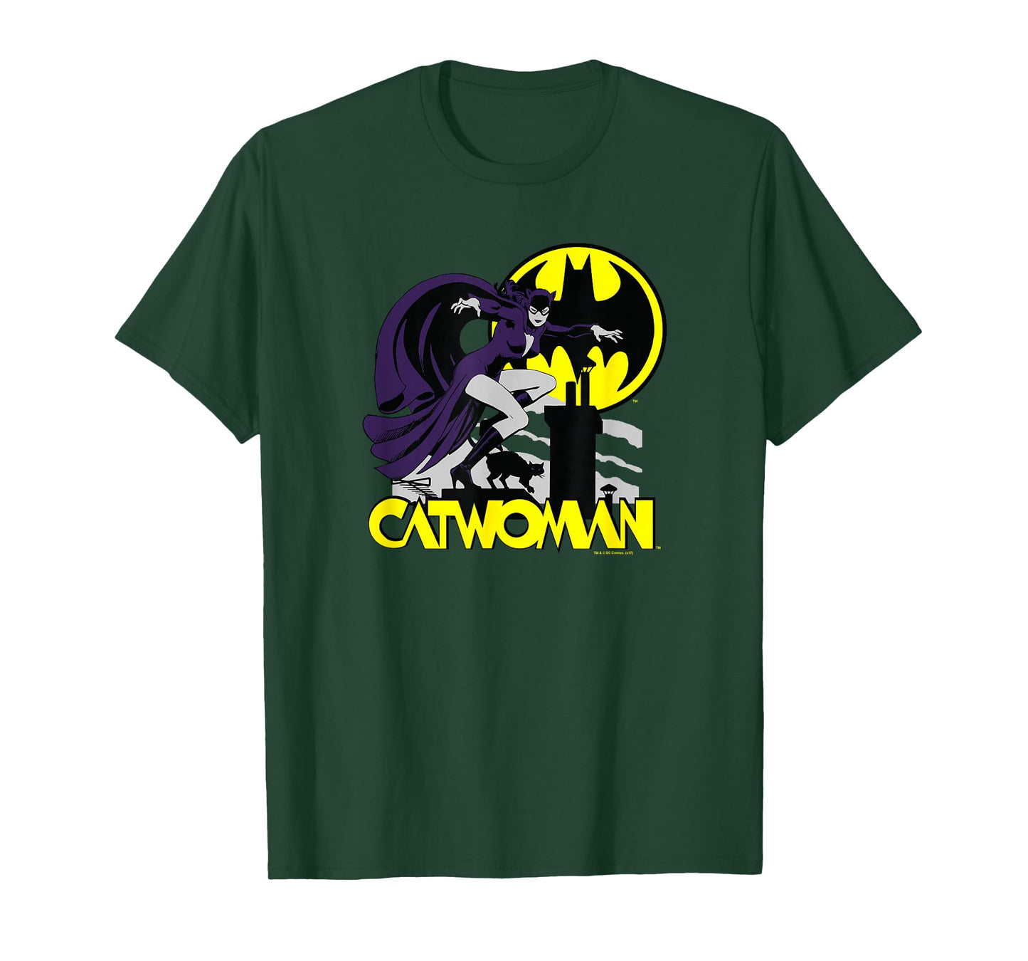 Batman Catwoman Rooftop Cat T-Shirt
