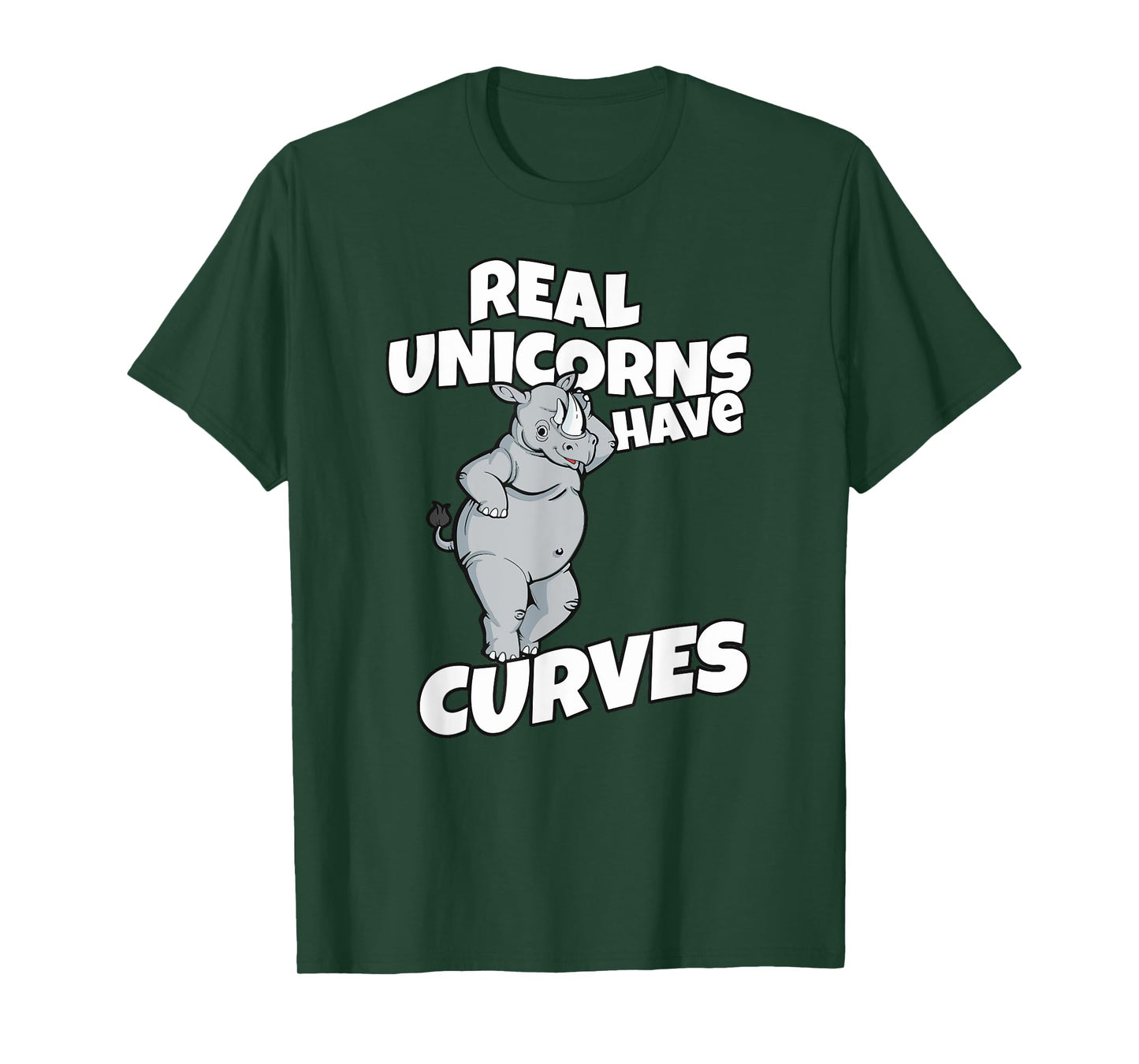 real unicorns have curves rhino gift T-Shirt