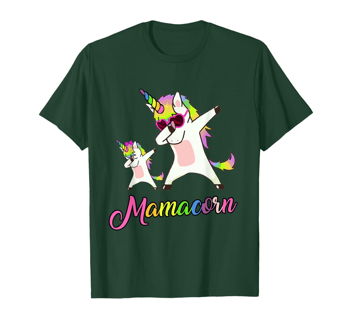Mamacorn Funny Unicorn Mommy Unicorn Girl and Mother T-Shirt