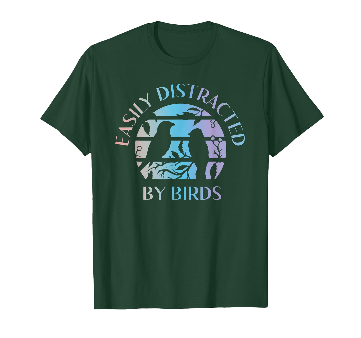 Easily Distracted By Birds - Bird Lover Quote Watching Watch T-Shirt